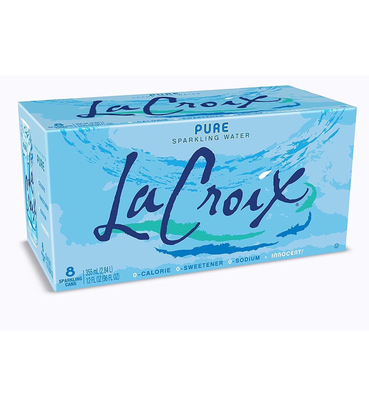 LaCroix Sparkling Water Pure 12oz - Pack of 8 | Refreshing Zero Calorie Beverage - Buy Online on GoSupps.com