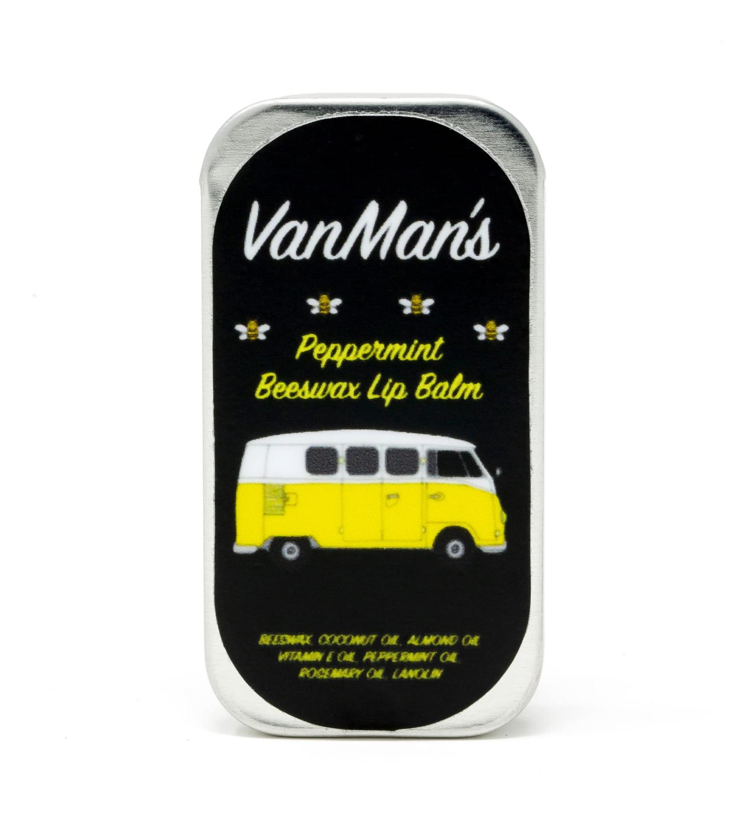 Vanman's Organic Peppermint Beeswax Lip Balm - 3 Pack | Moisturizing Chapstick with Rosemary, Almond, Peppermint & Coconut Oil - Vitamin E Infused, Removes Dead Skin Cells - For Dry Lips - Buy Online on GoSupps.com