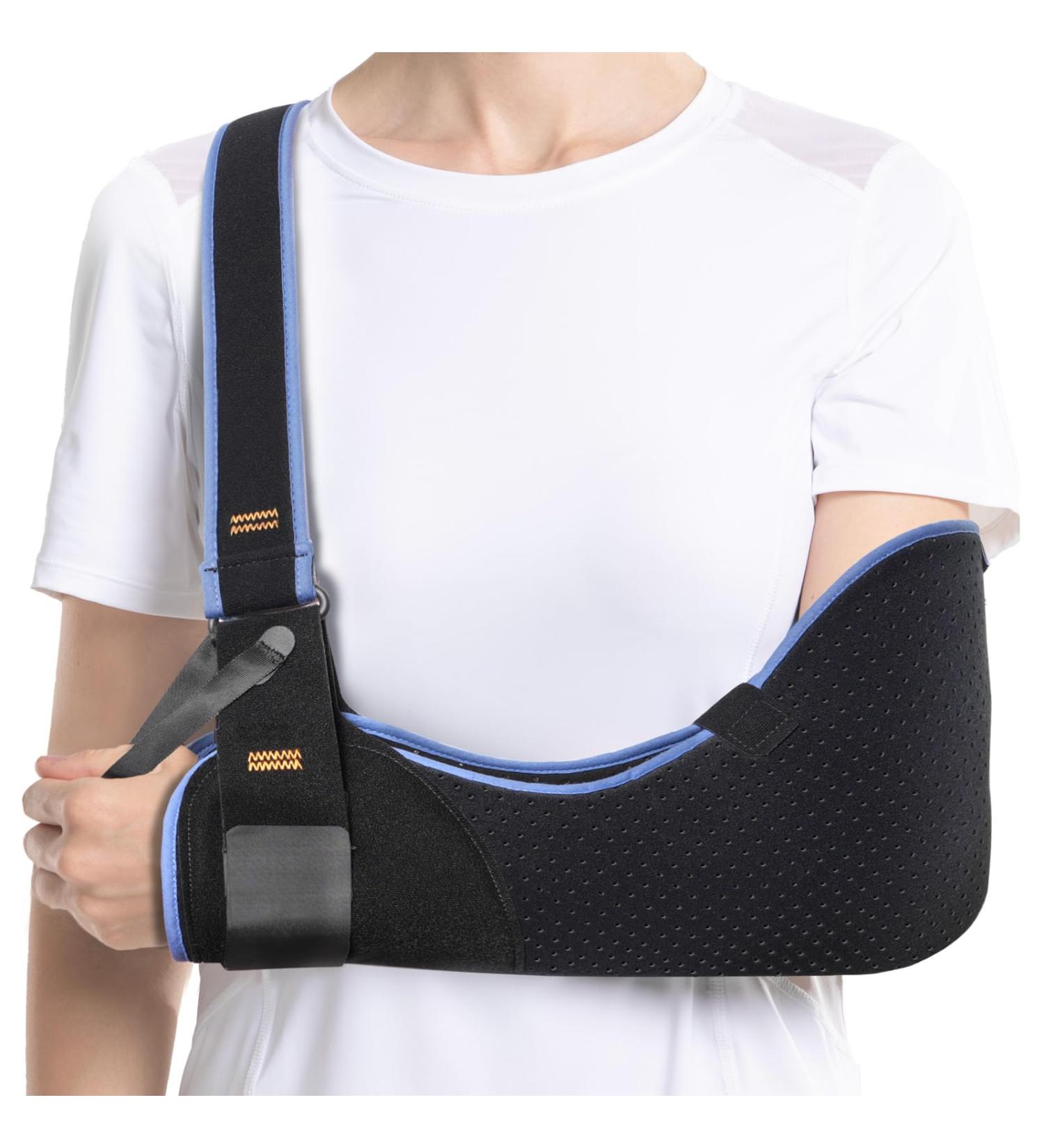 VELPEAU Arm Sling Shoulder Immobilizer - Rotator Cuff Support Brace - Comfortable Sling for Shoulder Left and Right Arm Men and Women(Medium) - Buy Online on GoSupps.com