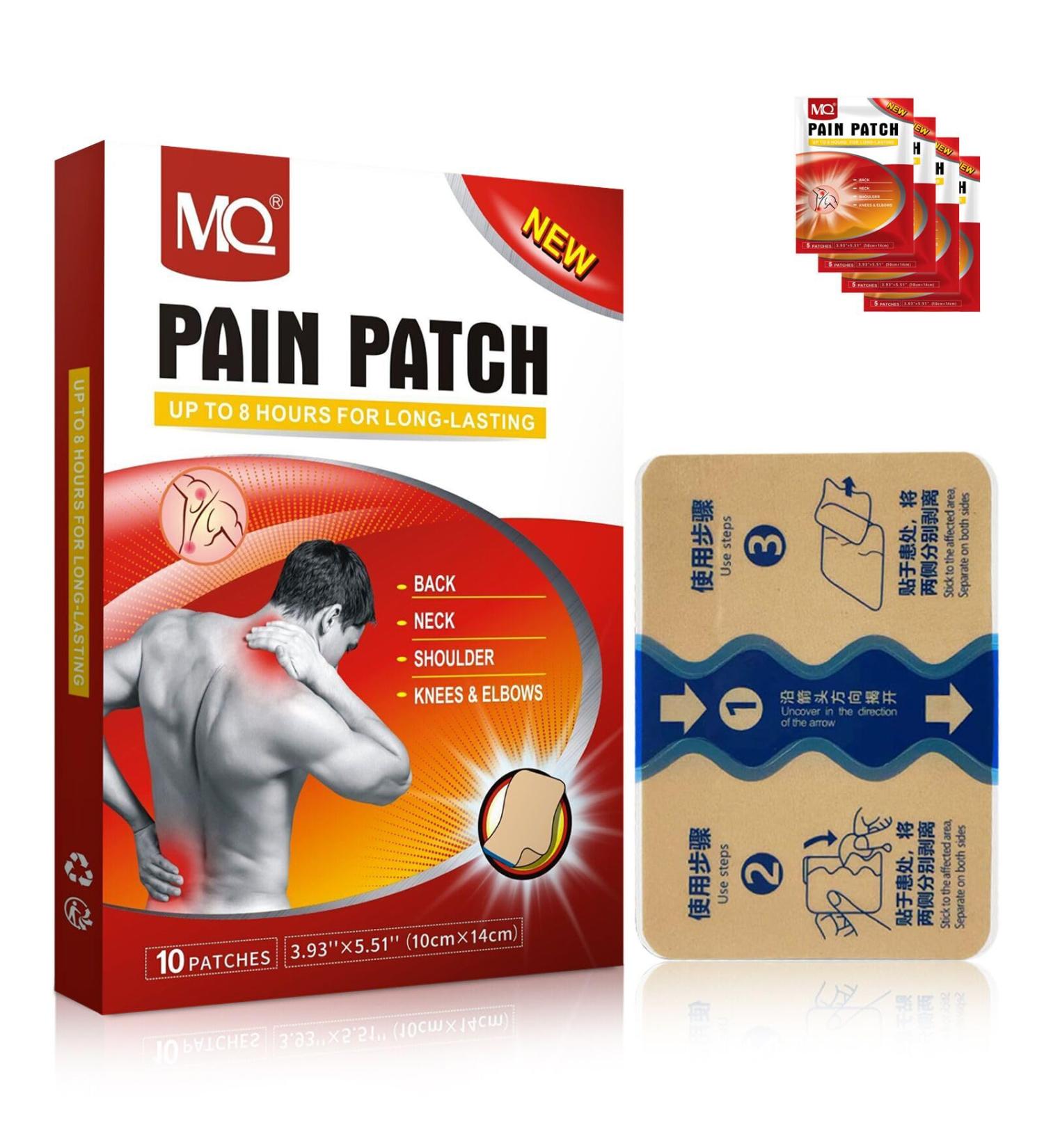 Pain Relief Patch - 20 Patches for Knee, Muscle, Joint, Neck Pain - 8H Natural Relief Plaster - Buy Online on GoSupps.com