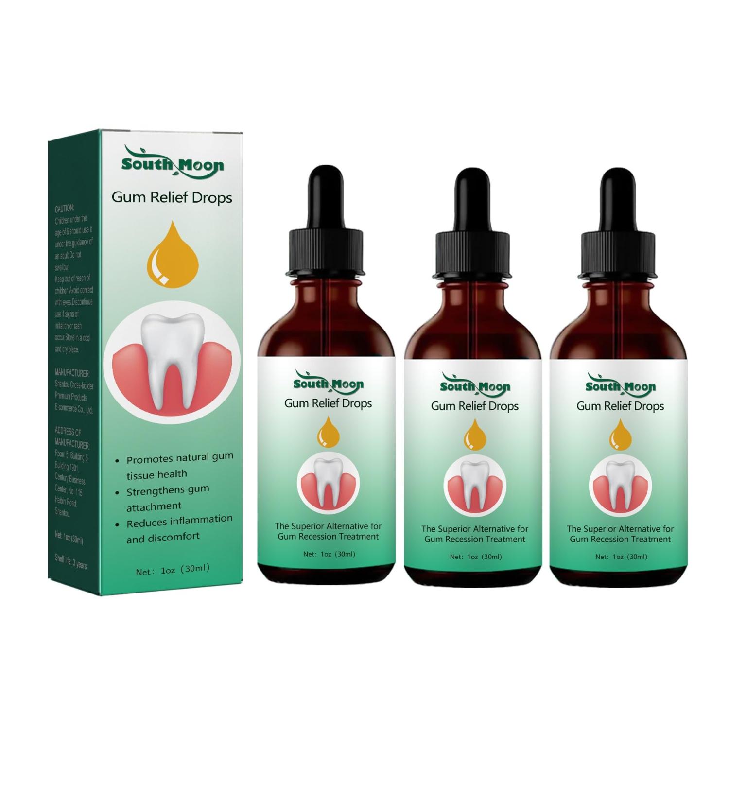 3 PCs Dentizen Gum Regrowth Drops | Natural Oral Care Mouthwash for Healthy Gums - Buy Online on GoSupps.com