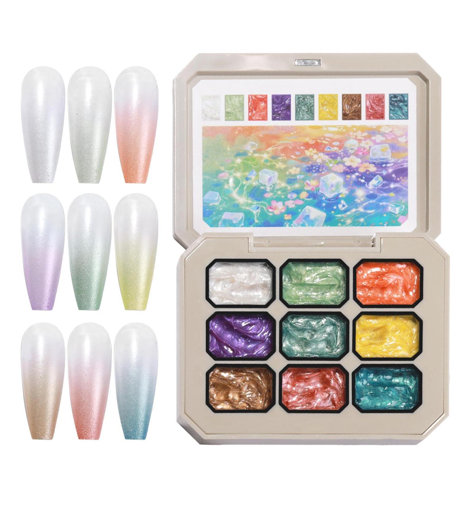  TQEBWUS Gel Nail Palette - Gradient Paint Gel Polish Box for Creative Nail Design and Pictorial Art for Women - Buy Online on GoSupps.com