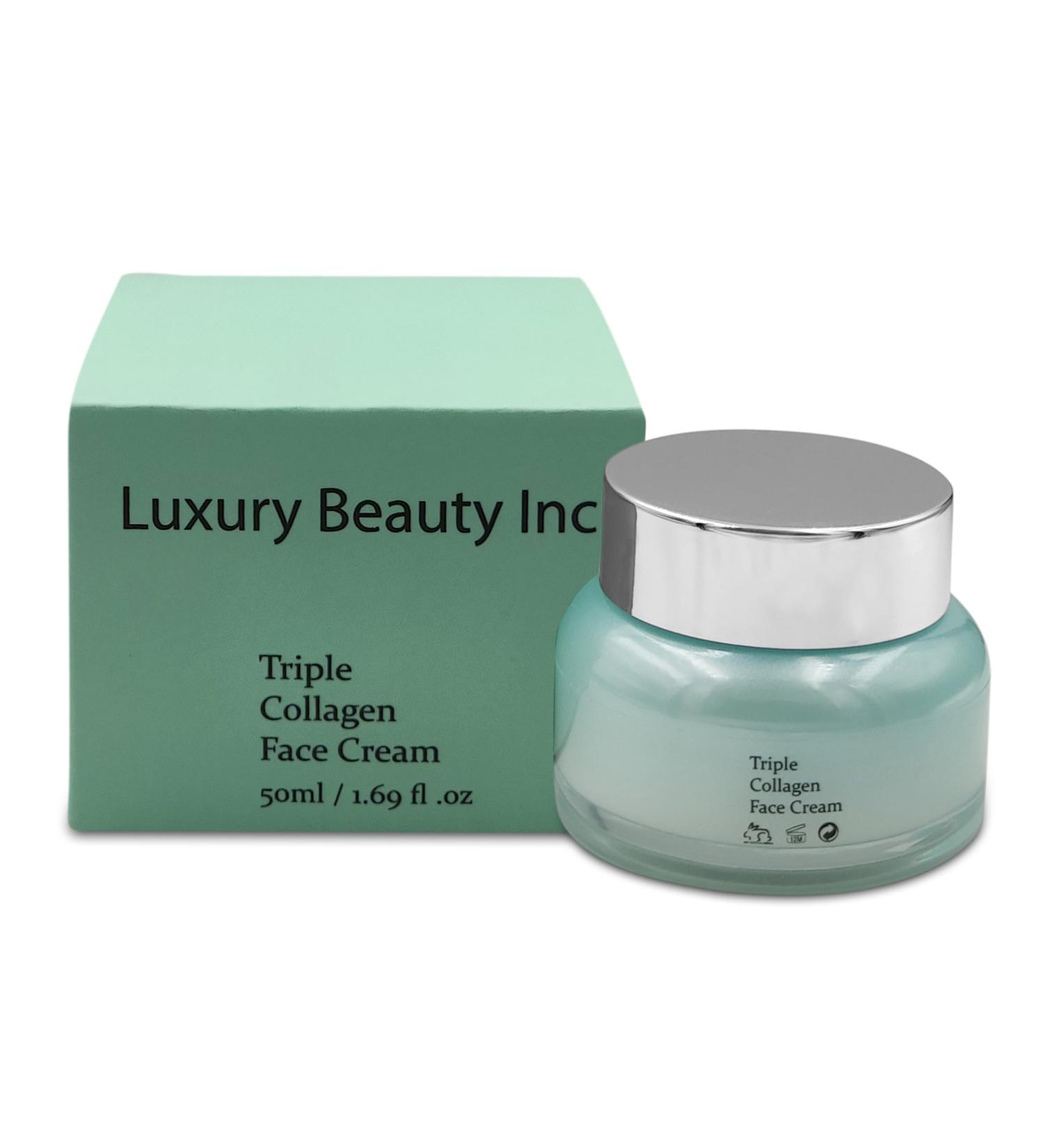 Organic Triple Collagen Anti-Aging Face Cream 50ml | Moisturizing & Firming Skincare with Natural Ingredients for Fine Lines & Dark Spots - Buy Online on GoSupps.com