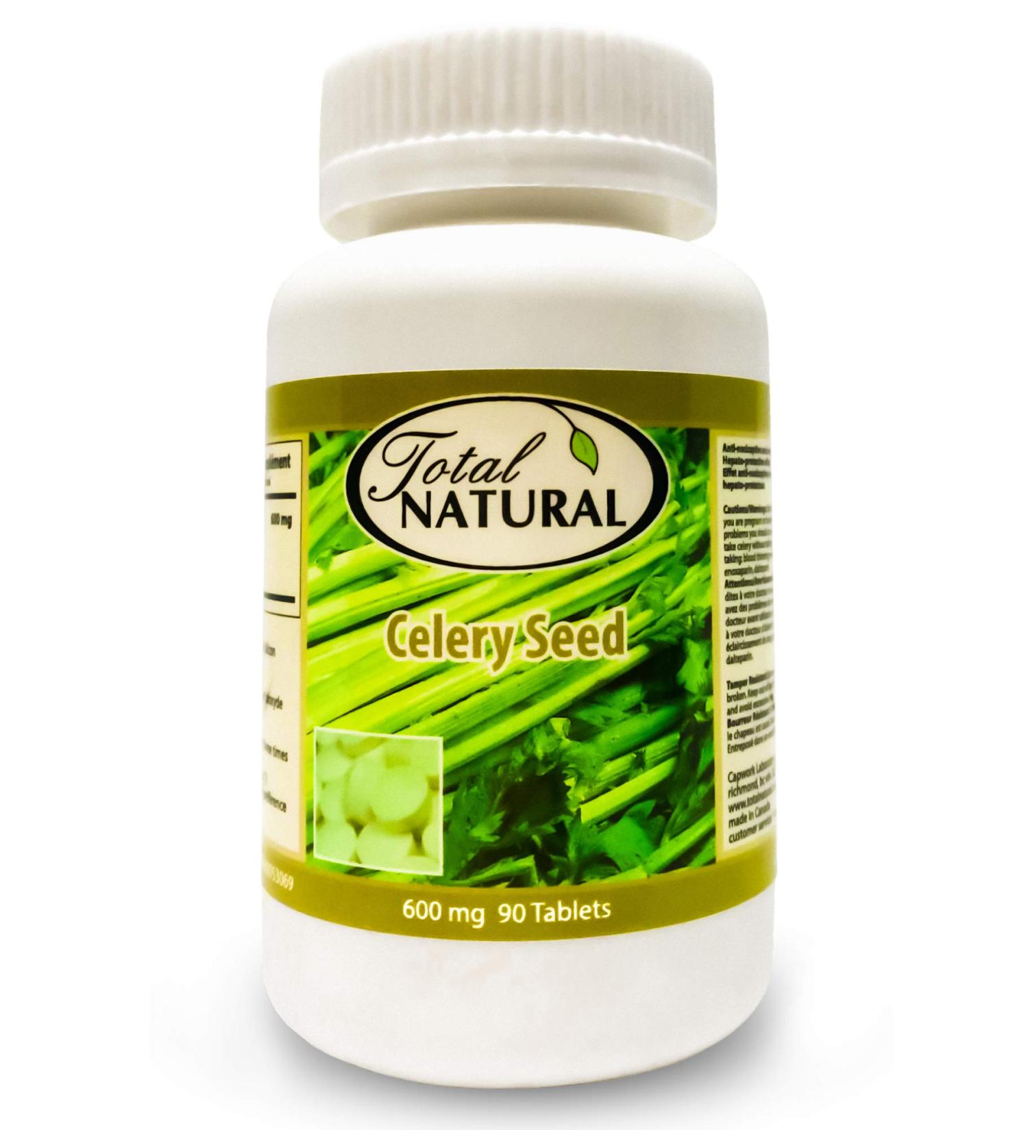 Celery Seed 600mg 90 Tablets 1 bottle by Total Natural circulatory health Healthy Cardiovascular And Urinary Tract Function Men And Sex Health Care - Buy Online on GoSupps.com