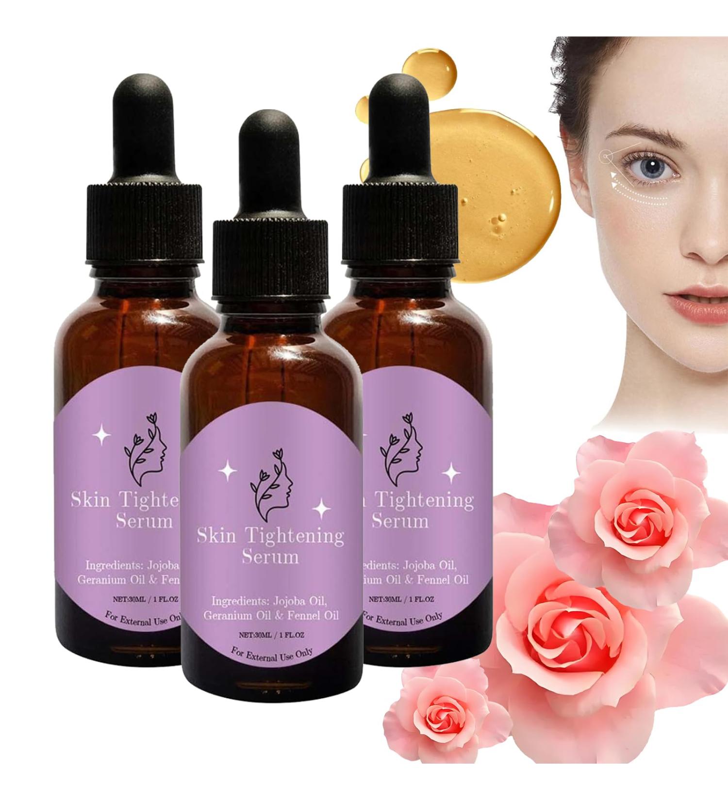 Skin Tightening Serum Anti-Aging Firming Serum Jojoba Geranium Oil & Fennel Oil Fennel Oils for Face Natural Skincare Hydrates Skin Anti-Aging Miracle Facial Moisturizer (30ML 3PC) - Buy Online on GoSupps.com