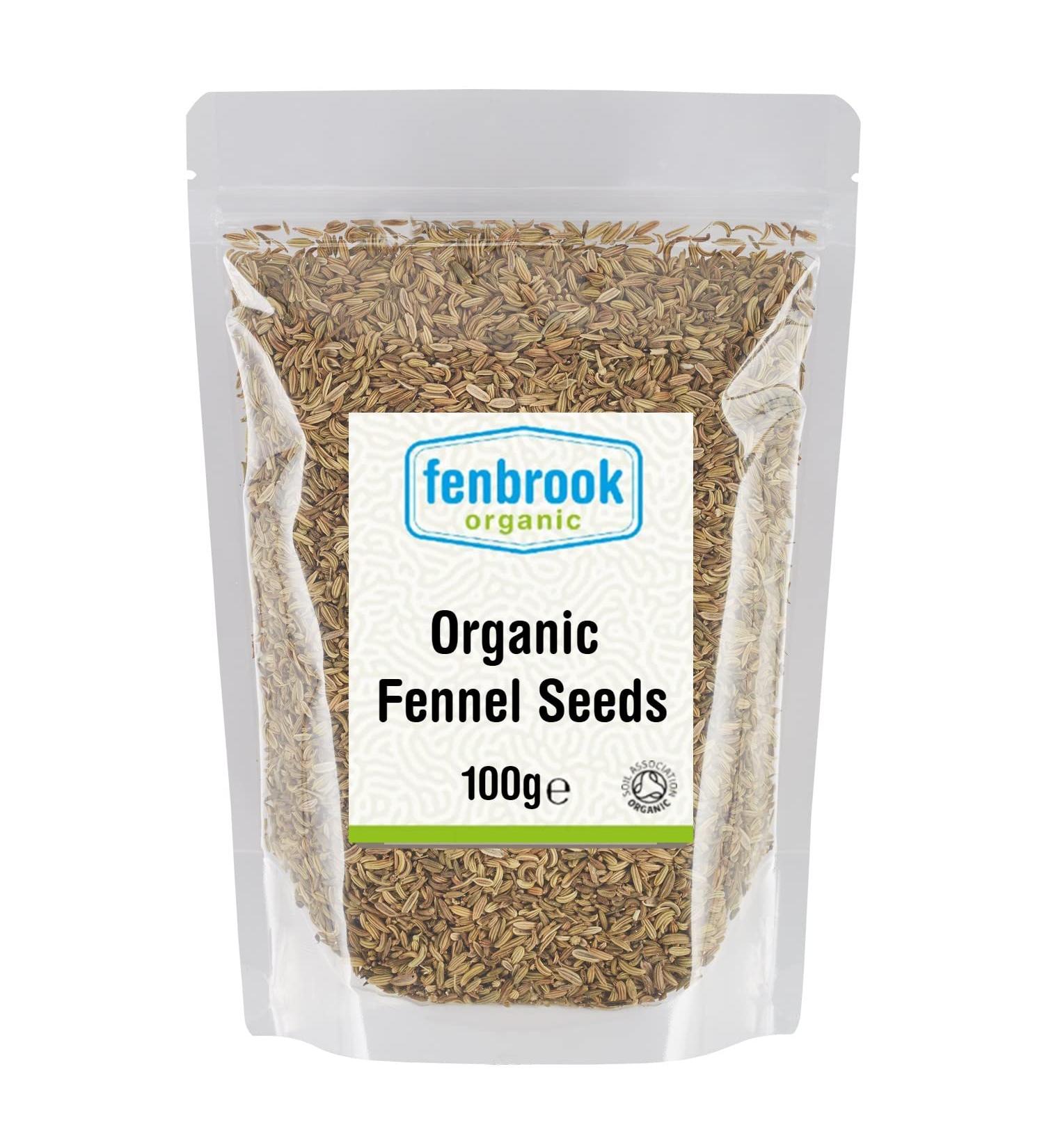 Certified Organic Fennel Seeds 100g - Fenbrook Organic - Buy Online on GoSupps.com