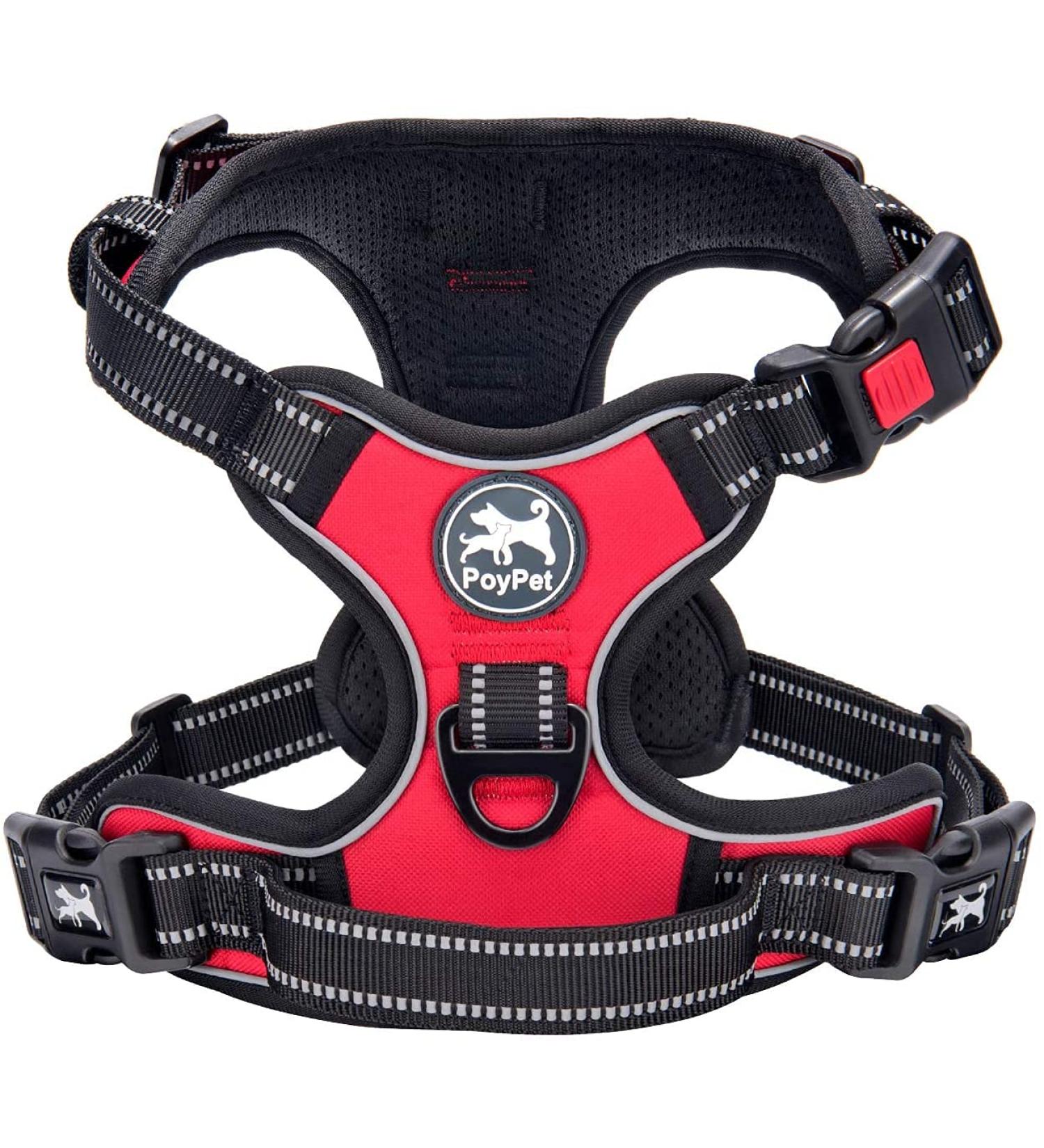 POPOT No Pull Dog Harness | Reflective Pet Vest for Daily Training & Walking | Control Handle | Red Medium - Buy Online on GoSupps.com