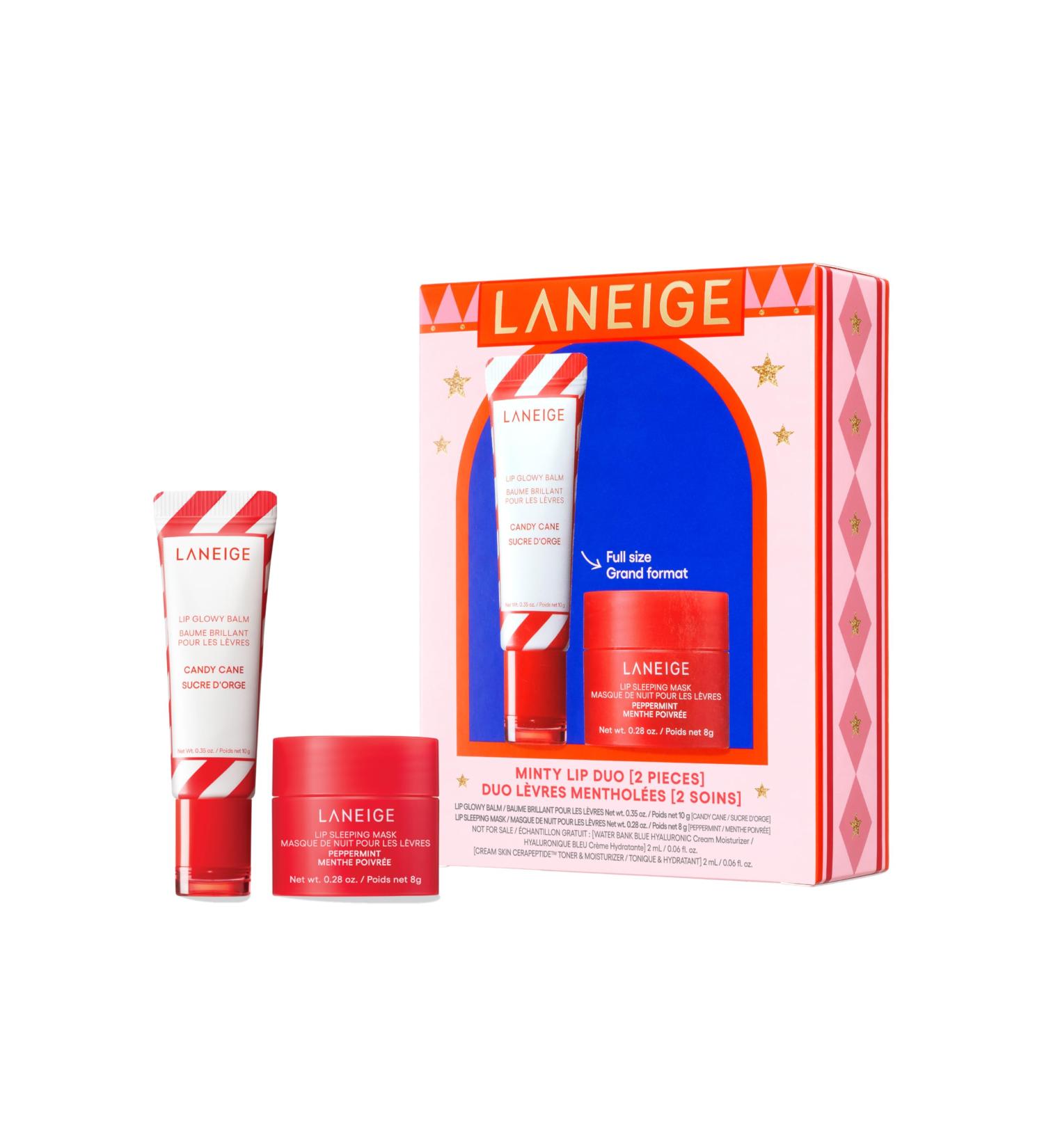 Laneige Skincare & Lip Care Holiday Gift Sets Lip Mask Water Bank Lip Glowy Balm Beauty Essentials for Gifting & Self-Care Minty Lip Duo - Buy Online on GoSupps.com