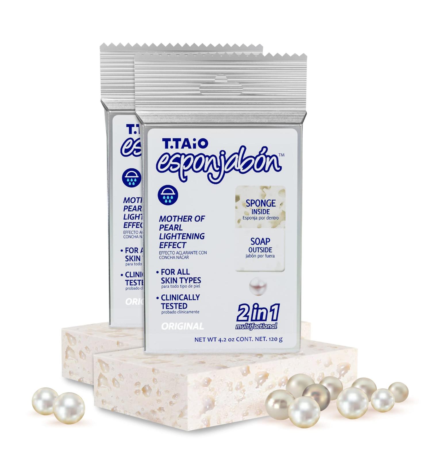 T. Taio Charcoal Soap Sponge 4.2 oz - Detoxifying Cleanser & Exfoliator - Buy Online on GoSupps.com