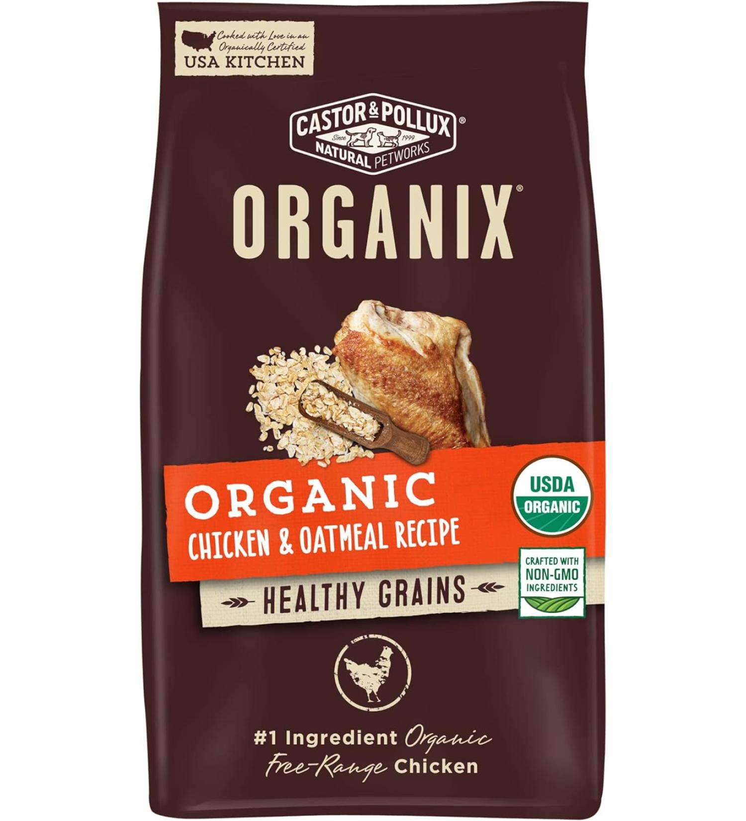Castor & Pollux ORGANIX Organic Chicken & Oatmeal Dry Dog Food - 4 lb. Bag - Buy Online on GoSupps.com