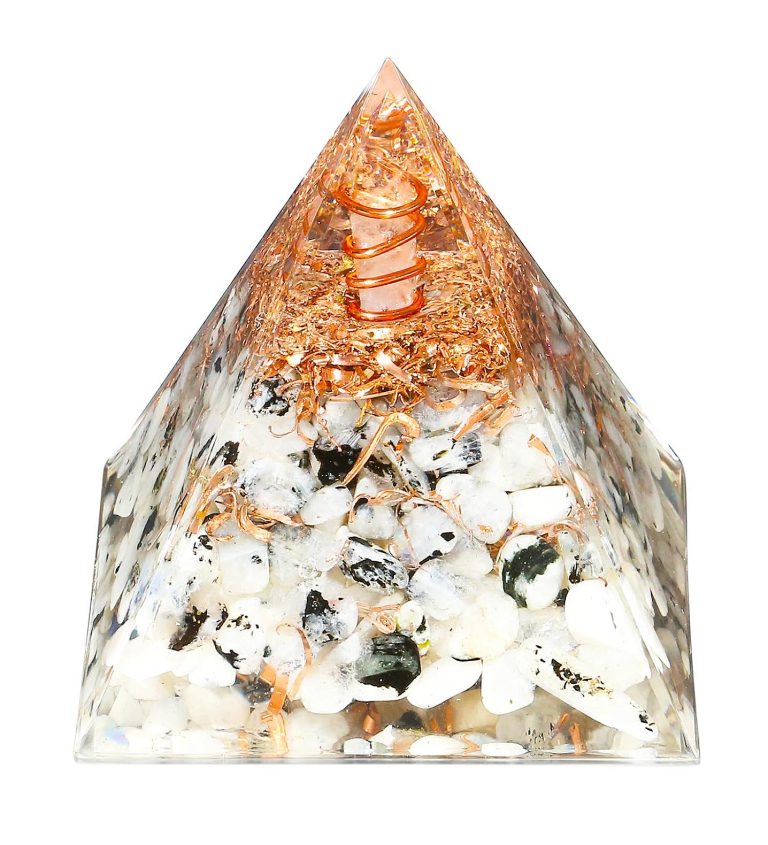 Xiannvxi 2.4 Crystals Pyramid - Natural Healing Clear Quartz Gemstone | Witchy Decor Gifts for Men & Women - Buy Online on GoSupps.com