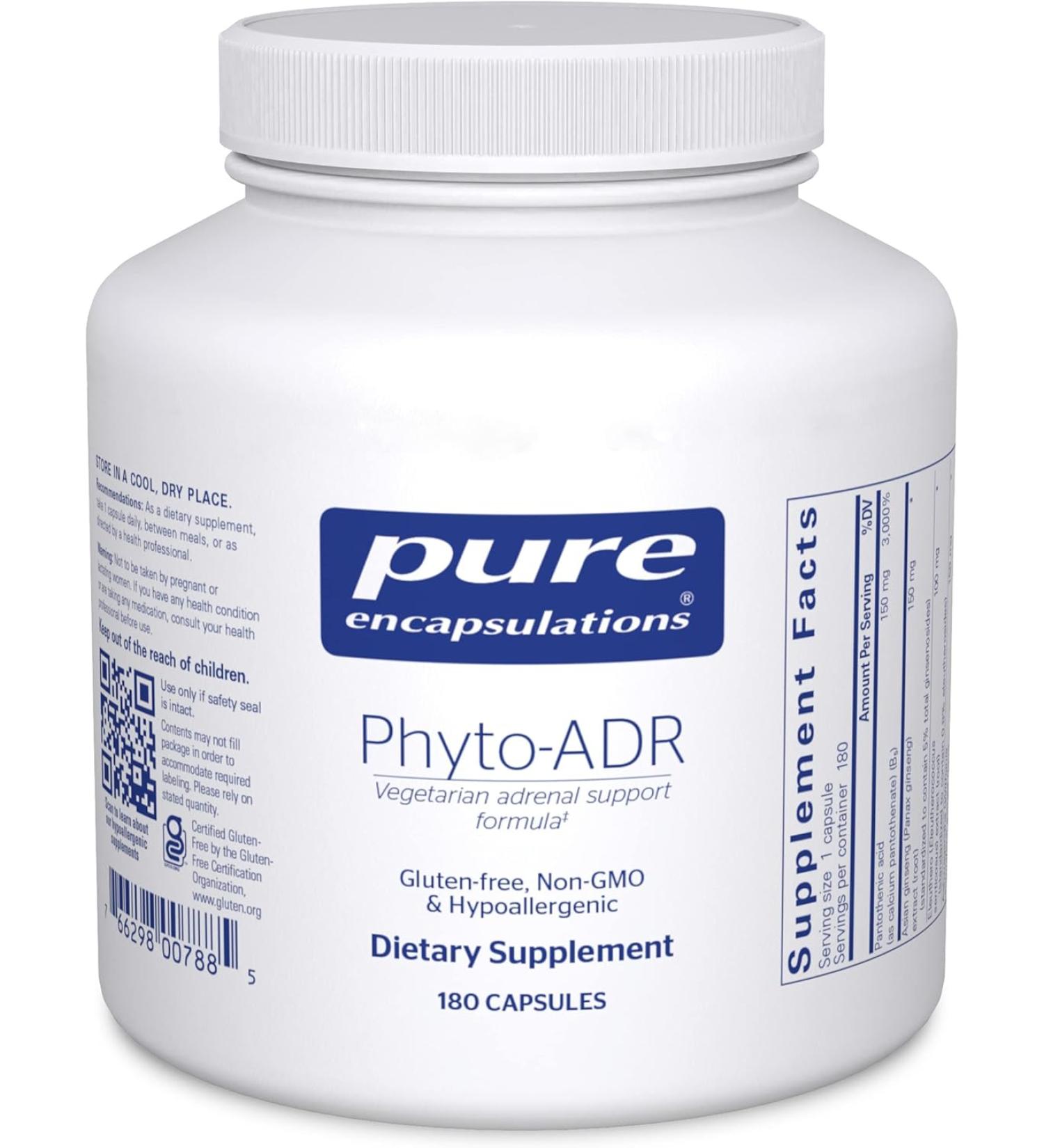 Pure Encapsulations Phyto-ADR Vegetarian Adrenal Support Formula - 180 Capsules - Buy Online on GoSupps.com