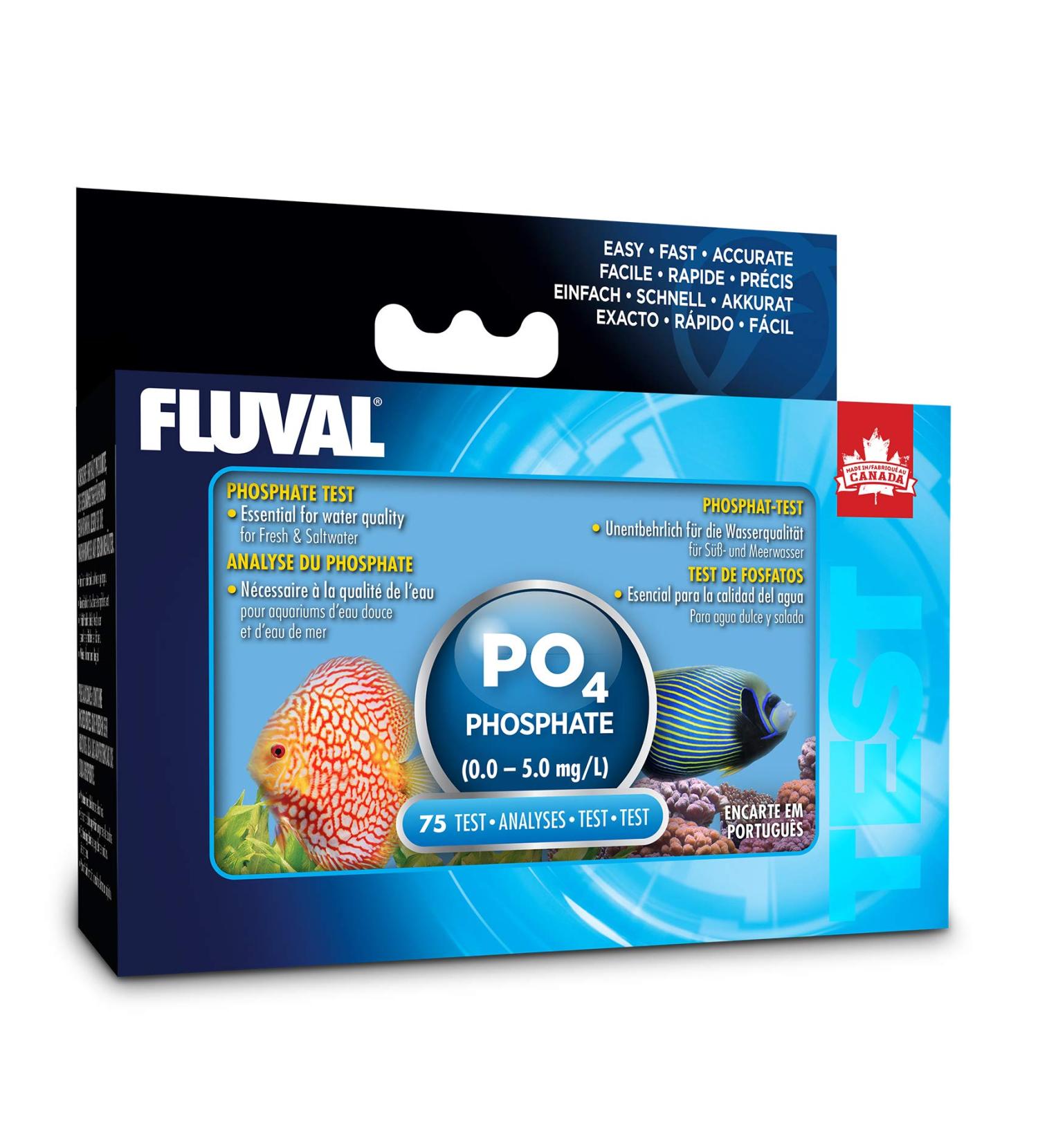 Fluval Aquarium Water Test Kit for Freshwater & Saltwater Fish Tanks - Phosphate Testing - Buy Online on GoSupps.com
