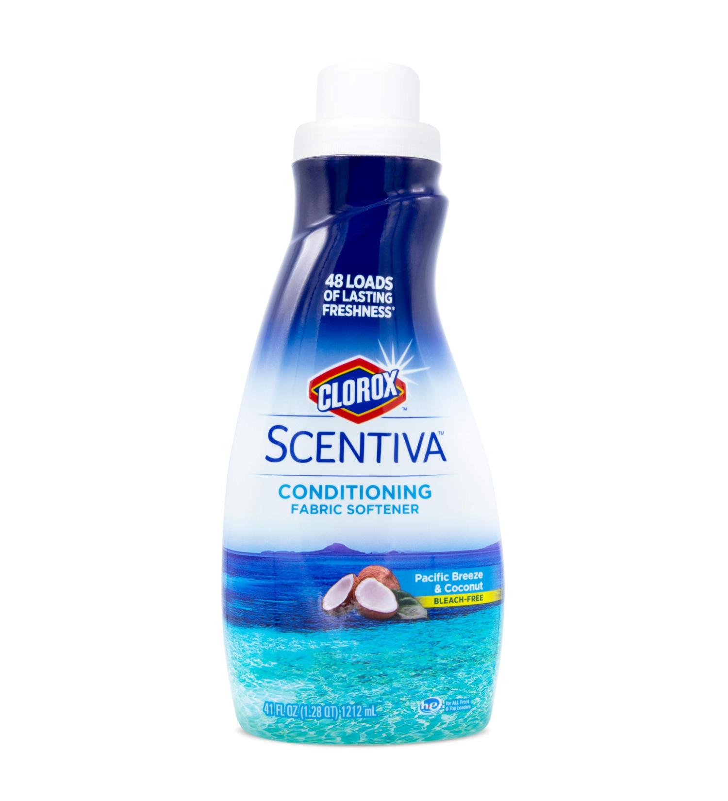 Clorox Scentiva Liquid Fabric Softener & Conditioner 41oz - Pacific Breeze & Coconut Scent - Buy Online on GoSupps.com