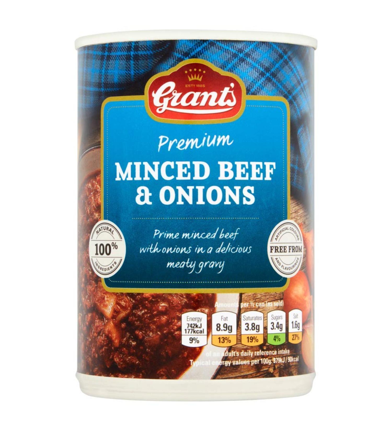 Grants Pemium Minced Beef & Onions 3 x 392g
