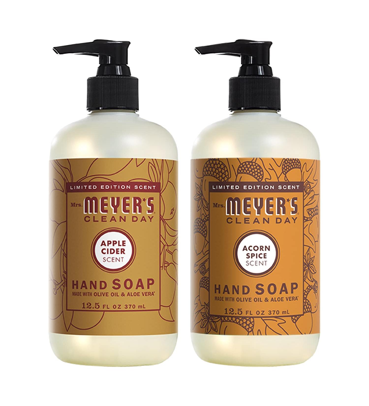 Mrs. Meyer's Clean Day Hand Soap Variety Pack - Apple Cider & Acorn Spice - 2 CT - Buy Online on GoSupps.com