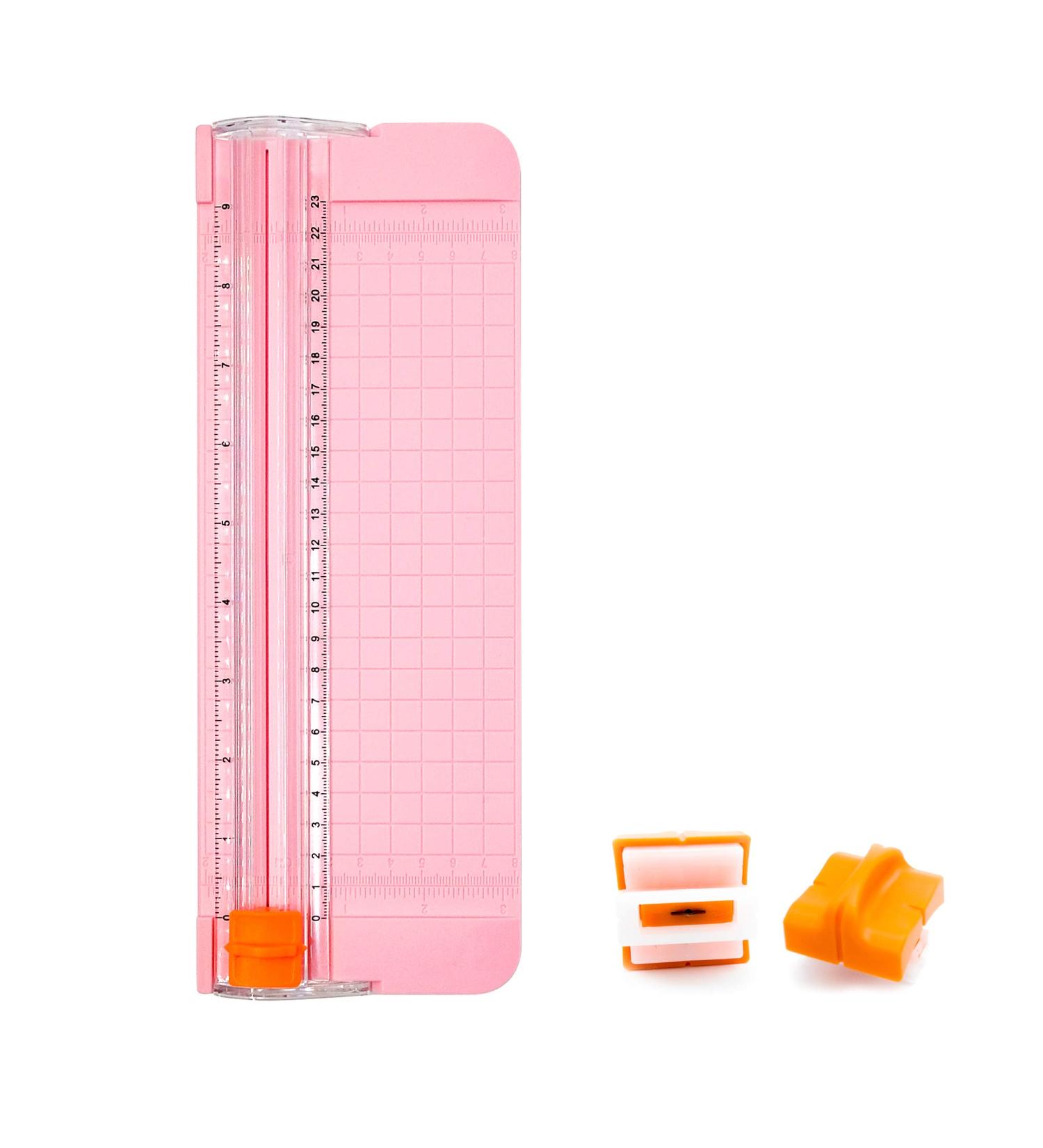 Paper Cutter A5 Paper Trimmer Titanium Scrapbooking Tool with 1pcs Replacement Cutting Blade for Scrapbooking  Picture Cutting  Label Design  Photos Comes with a Replacement Cutting Blade Blade Pink - Buy Online on GoSupps.com