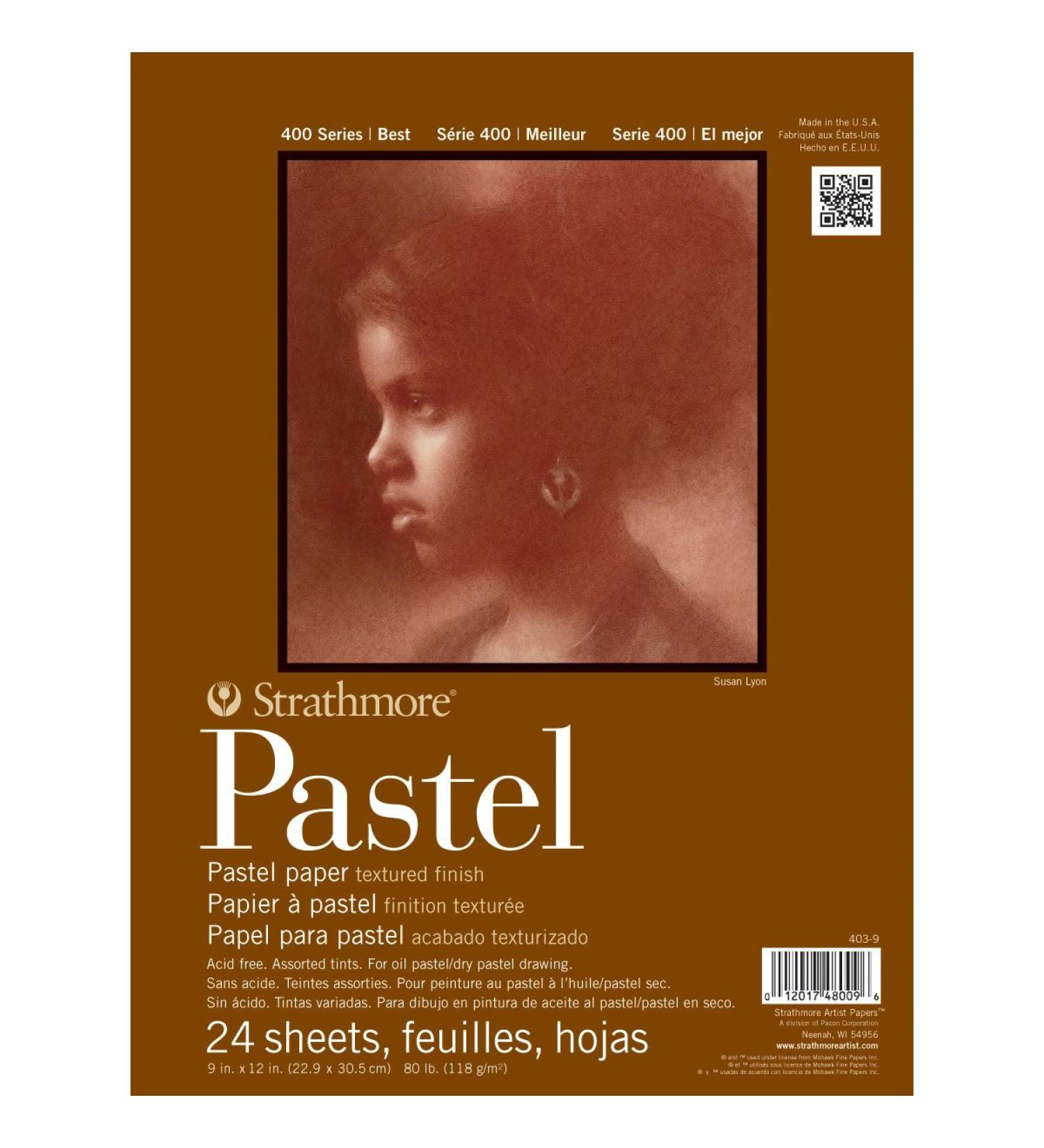 Strathmore 400 Series Pastel Pad - Assorted Colors - 9x12 - 24 Sheets - Glue Bound - Buy Online on GoSupps.com