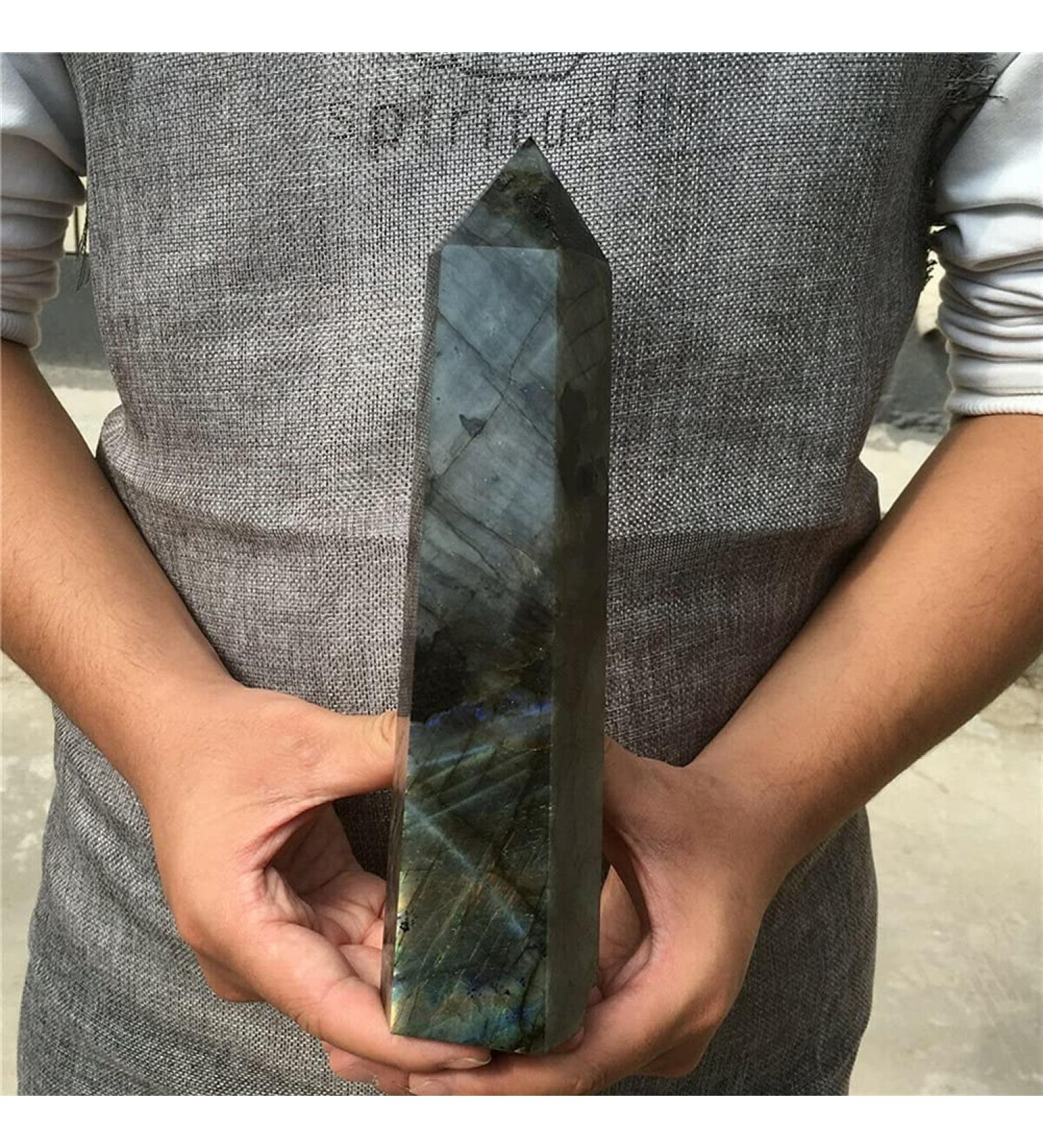 ENPAP Natural Stone Labradorit Obelisk Quartz Tower (Size: 700-750g) xingyong (Size: 500g-550g) - Buy Online on GoSupps.com