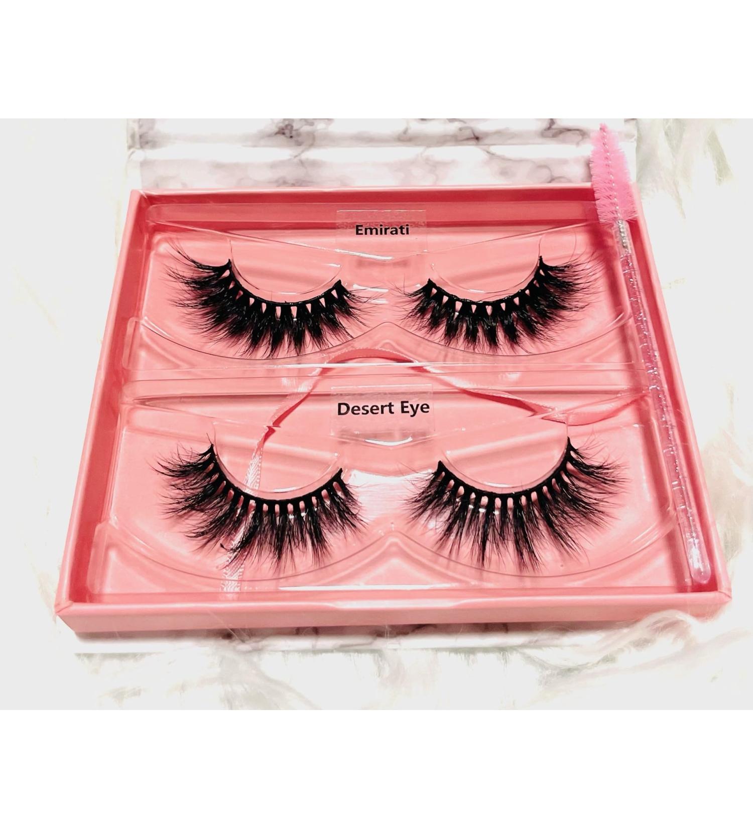 Buy GlamourGaze 3D Mink Fur Faux Eyelashes - Fluffy Black Band Lashes for Stunning Eyes | International Shipping - Buy Online on GoSupps.com