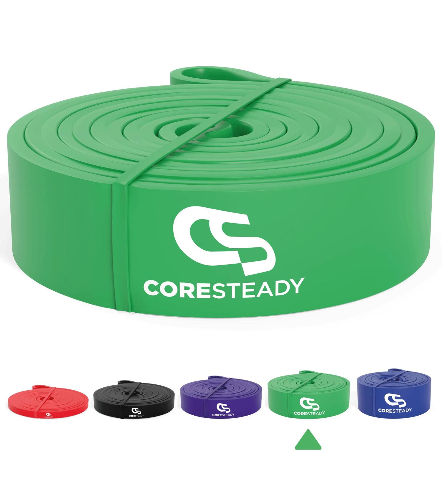 Coresteady Green Pull Up & Resistance Band - Heavy Duty Rubber Loop for Men & Women - Build Power & Muscle - Fitness Training Assist - Buy Online on GoSupps.com