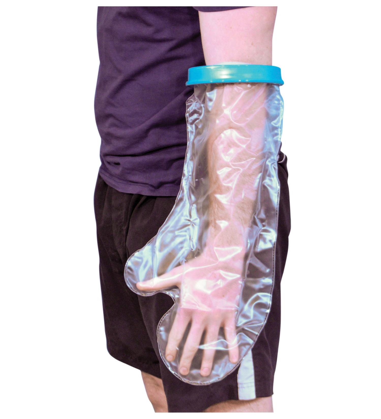 Aidapt Adult Reusable Waterproof Protector For Users With Short Arms to Keep Casts Bandages and Dressings Dry on Arm Elbow Wrists Fingers and Thumbs When Showering and Bathing. Adult Short Arm