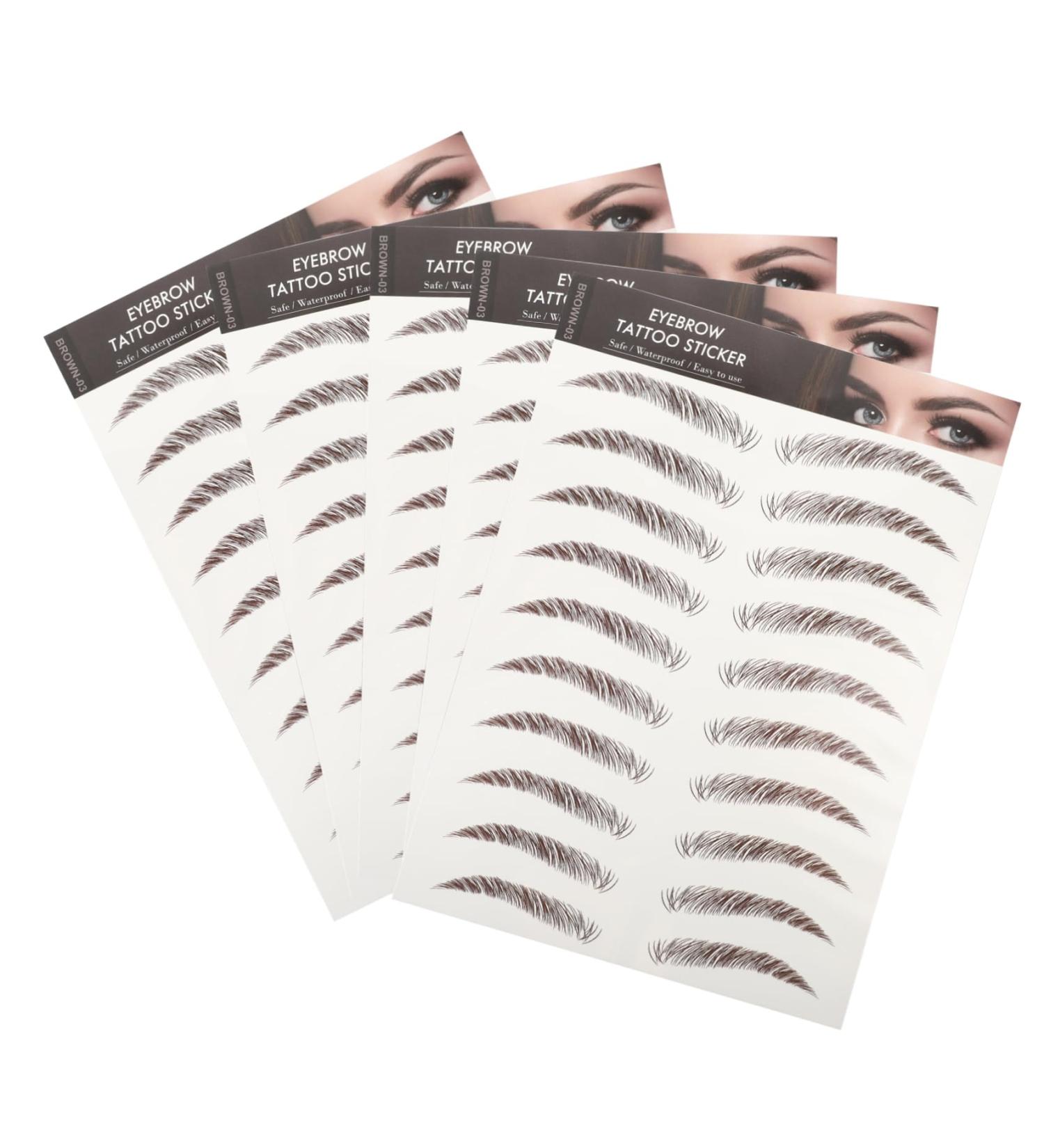 POPETPOP 10 Sheets Eyebrow 3d Sticker Water Proof Stickers Artificial Eyebrow Tattoos Eyebrow Stickers Miss - Buy Online on GoSupps.com