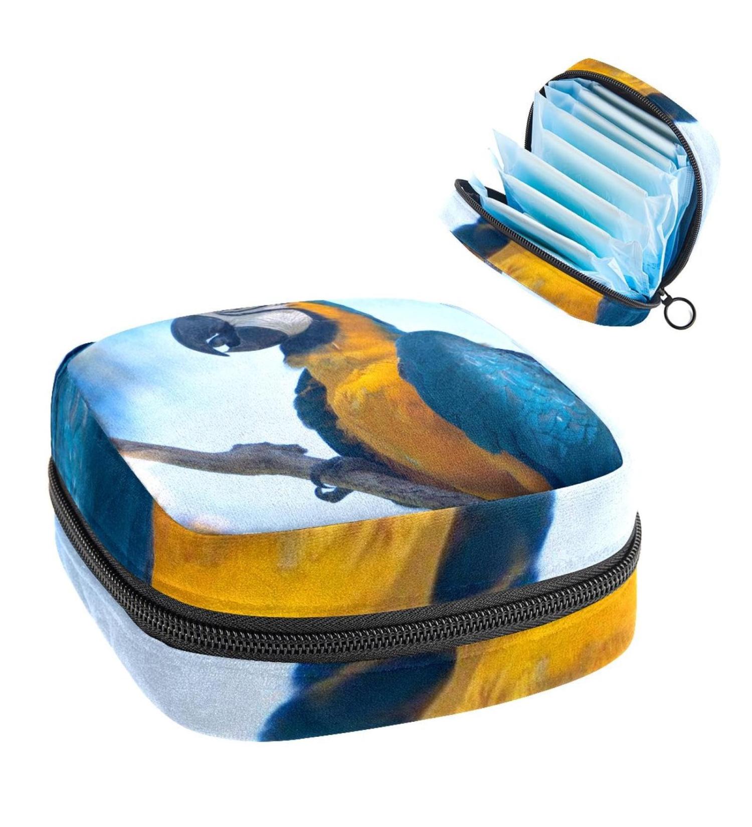 GIAPB Tropical Parrot Period Bag - Sanitary Napkin Storage & Travel Makeup Pouch Color3498 - Buy Online on GoSupps.com