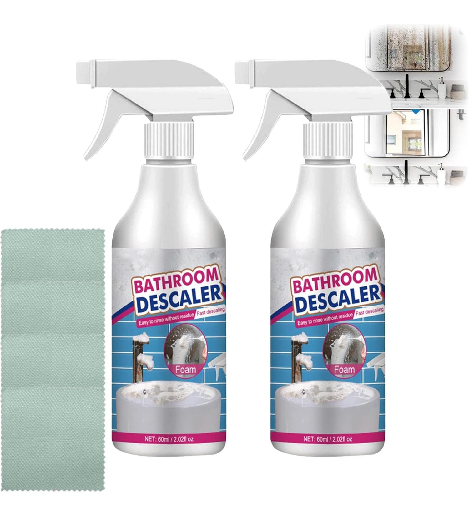 Bathroom Descaler Stubborn Stains Cleaner Multipurpose Bathroom Foam Cleaner Bathroom Foaming Cleaner Multipurpose Stubborn Stains Cleaner 60ml Bathroom Foam Cleaner Spray (2pcs) - Buy Online on GoSupps.com