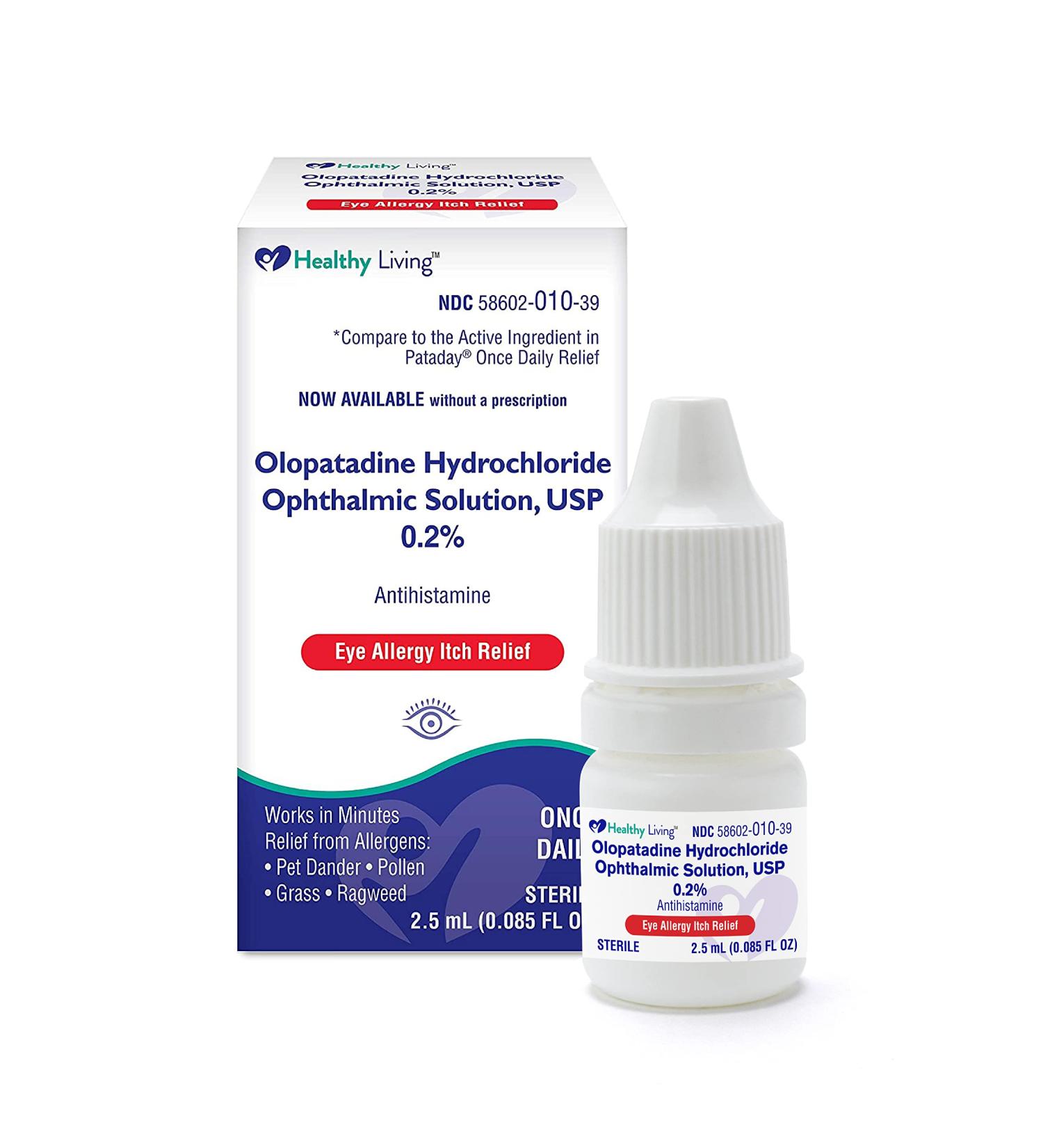 Healthy Living Antihistamine Eye Drops | Allergy Itch & Redness Relief | Olopatadine Hydrochloride 0.085 FL Ounce - Buy Online on GoSupps.com