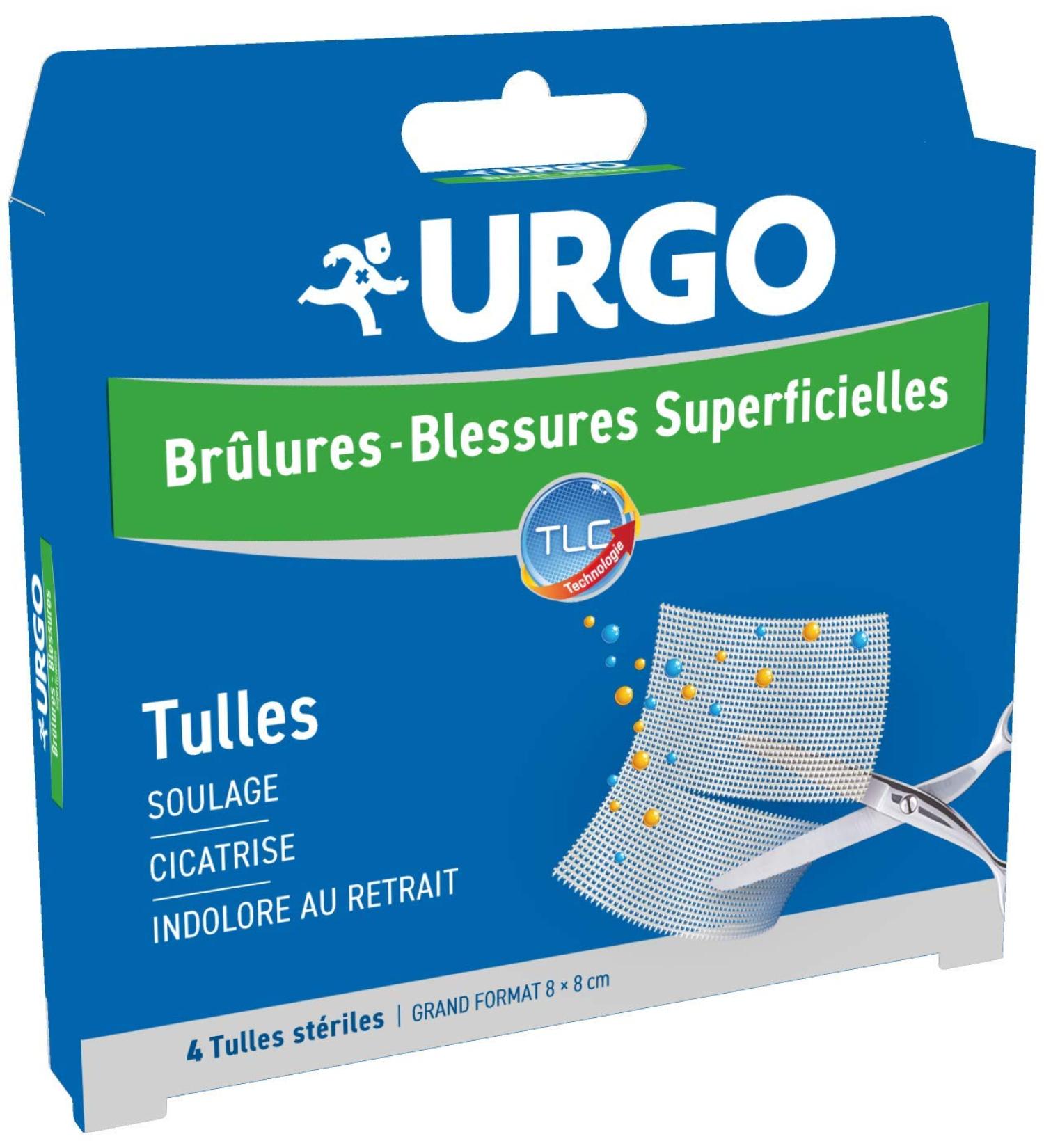 Urgo Superficial Burns & Wounds Tulle - Large 8cm x 4 Tulles | International Shipping Available - Buy Online on GoSupps.com