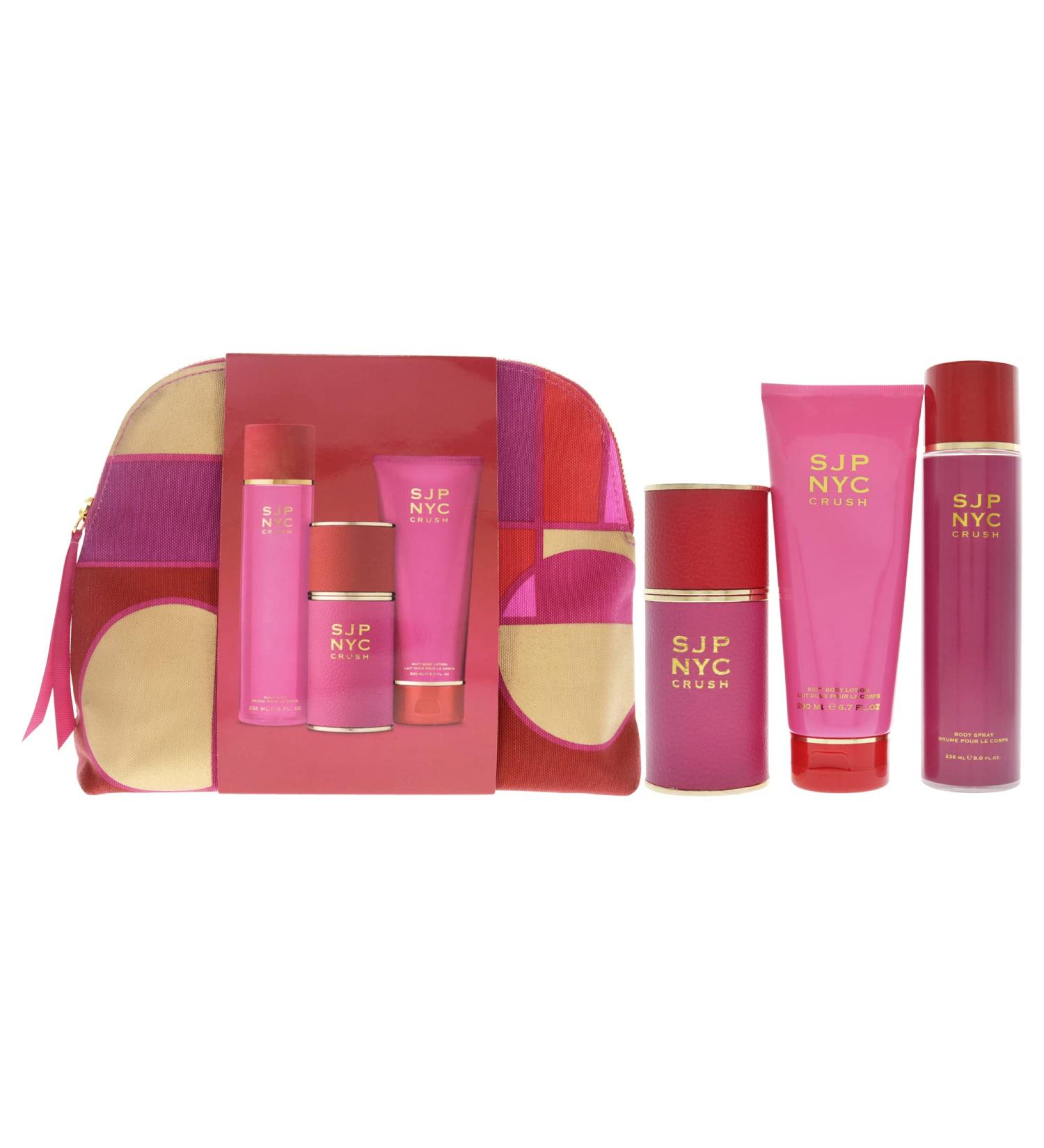 SJP NYC Crush By SJP Gift Set For Women - Clean Romantic Ultra-Feminine Fragrance - Fruity-Floral Notes Of Coconut And White Flowers - 3.4 oz EDP 8 oz Body Spray 6.7 oz Body Lotion - 3 Pc 6.7 Fl Oz (Pack of 1) - Buy Online on GoSupps.com