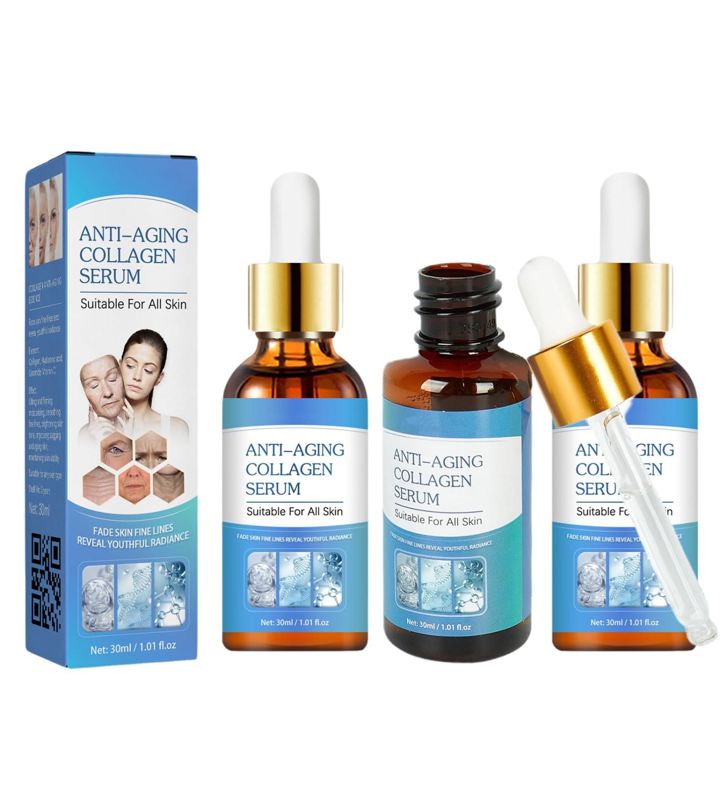 3 Pcs Olavita Face Serum Olavita Liquid Solution Anti Aging Serum Vitamin C Gel Anti-Aging Firming Facial Boosts Skin Collagen Production Diminishes Fine Lines & Wrinkles - Buy Online on GoSupps.com