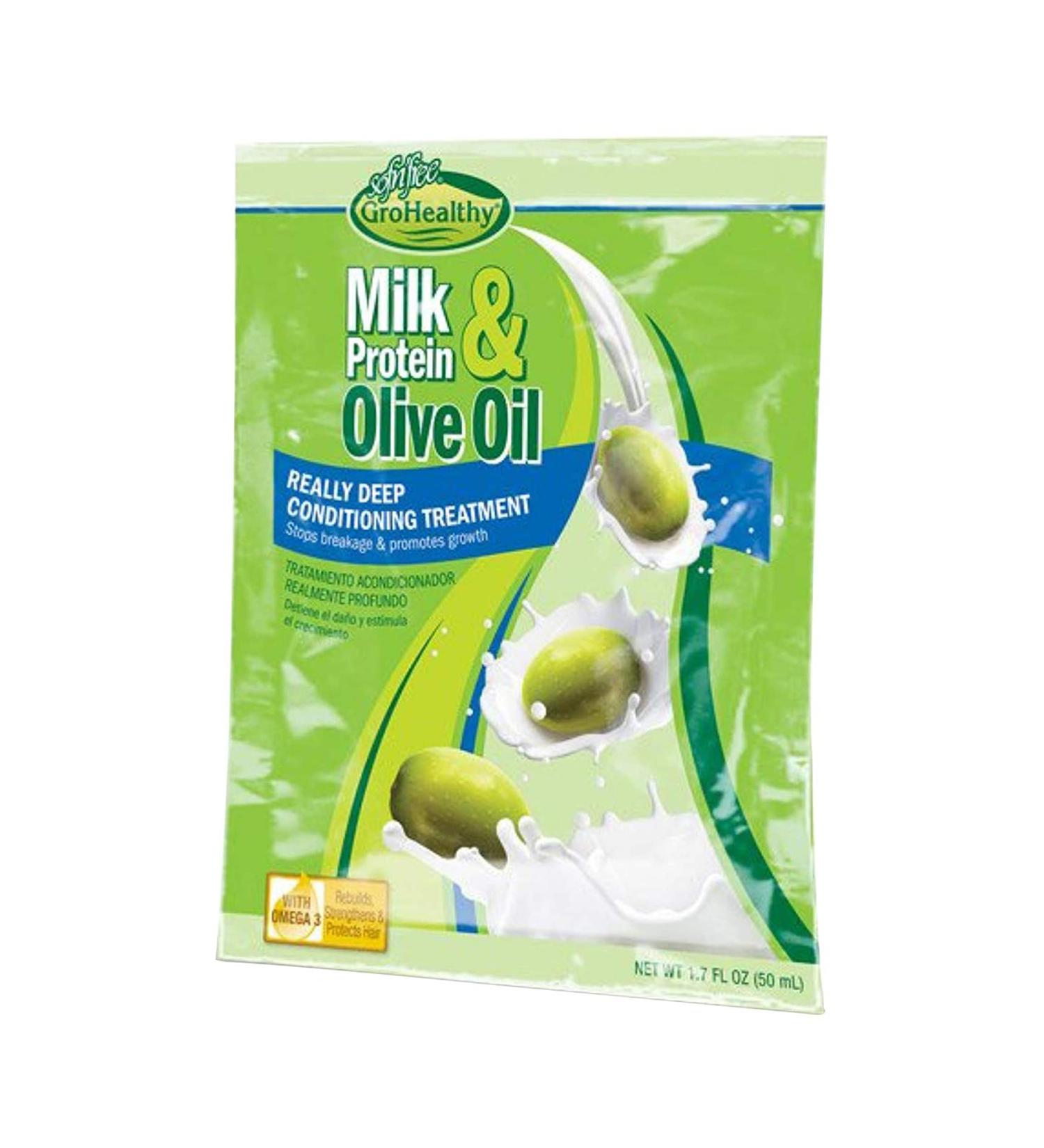Milk Protein & Olive Oil Hair Mask for Strong, Repairing, Breakage-Preventing, and Growth-Promoting Hair - Sofn Free GroHealthy - Buy Online on GoSupps.com