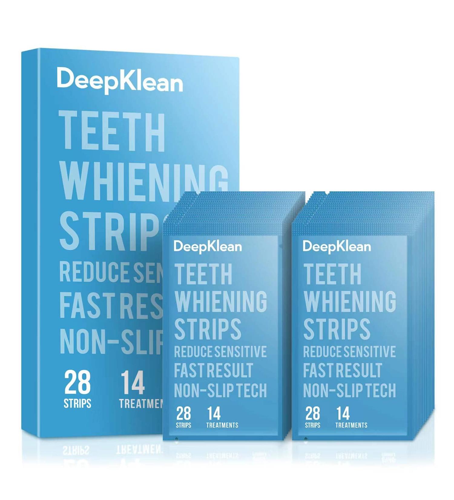 Whitening Strips for Sensitive Teeth - 28 Tooth White Strips | Fast Results in 3 Days | Enamel Safe | Peppermint Flavor - Buy Online on GoSupps.com