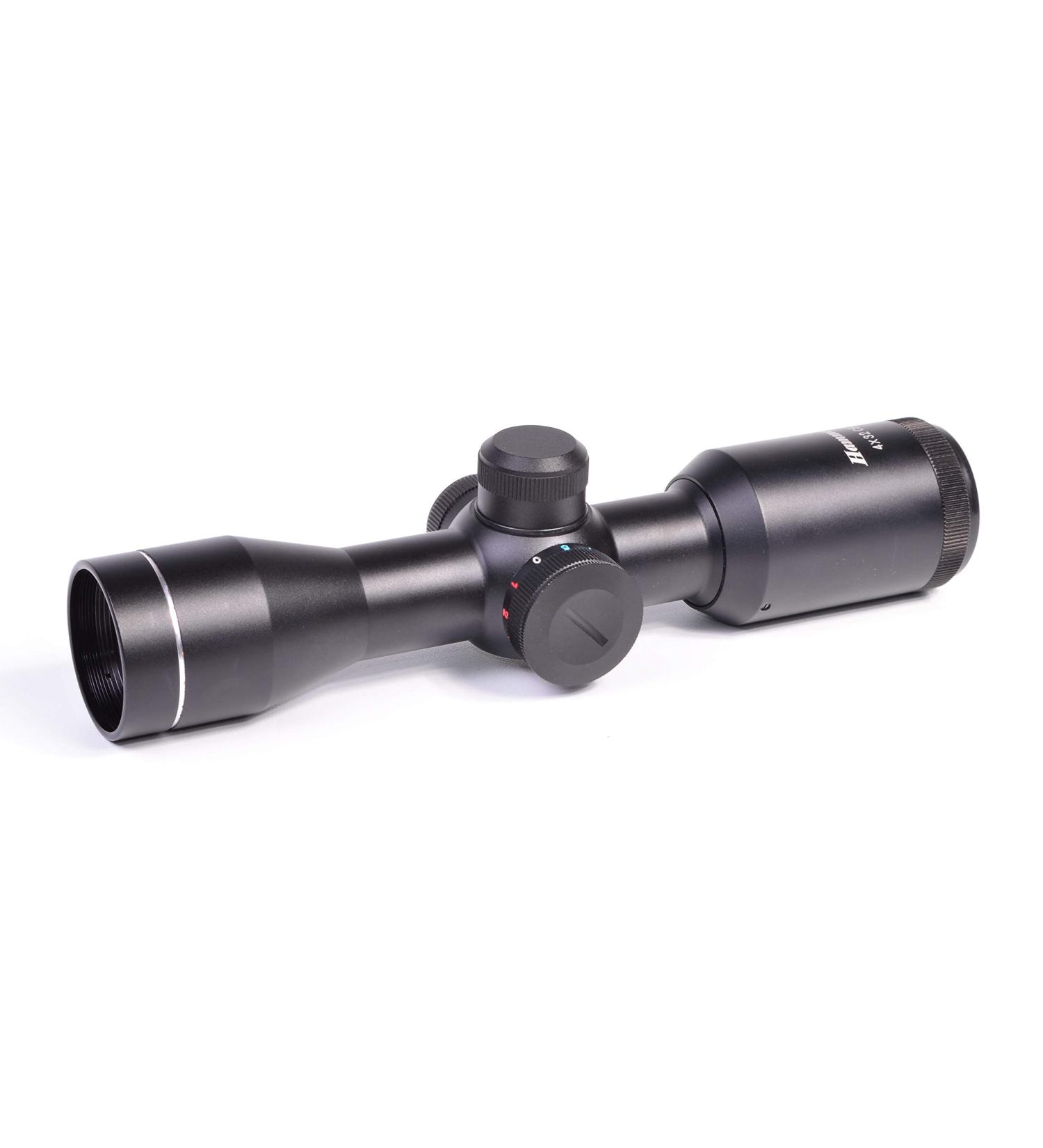 Hammers Compact 4X32 Crossbow Scope with Red/Blue Illuminated Reticle and Weaver Rings - Buy Online on GoSupps.com
