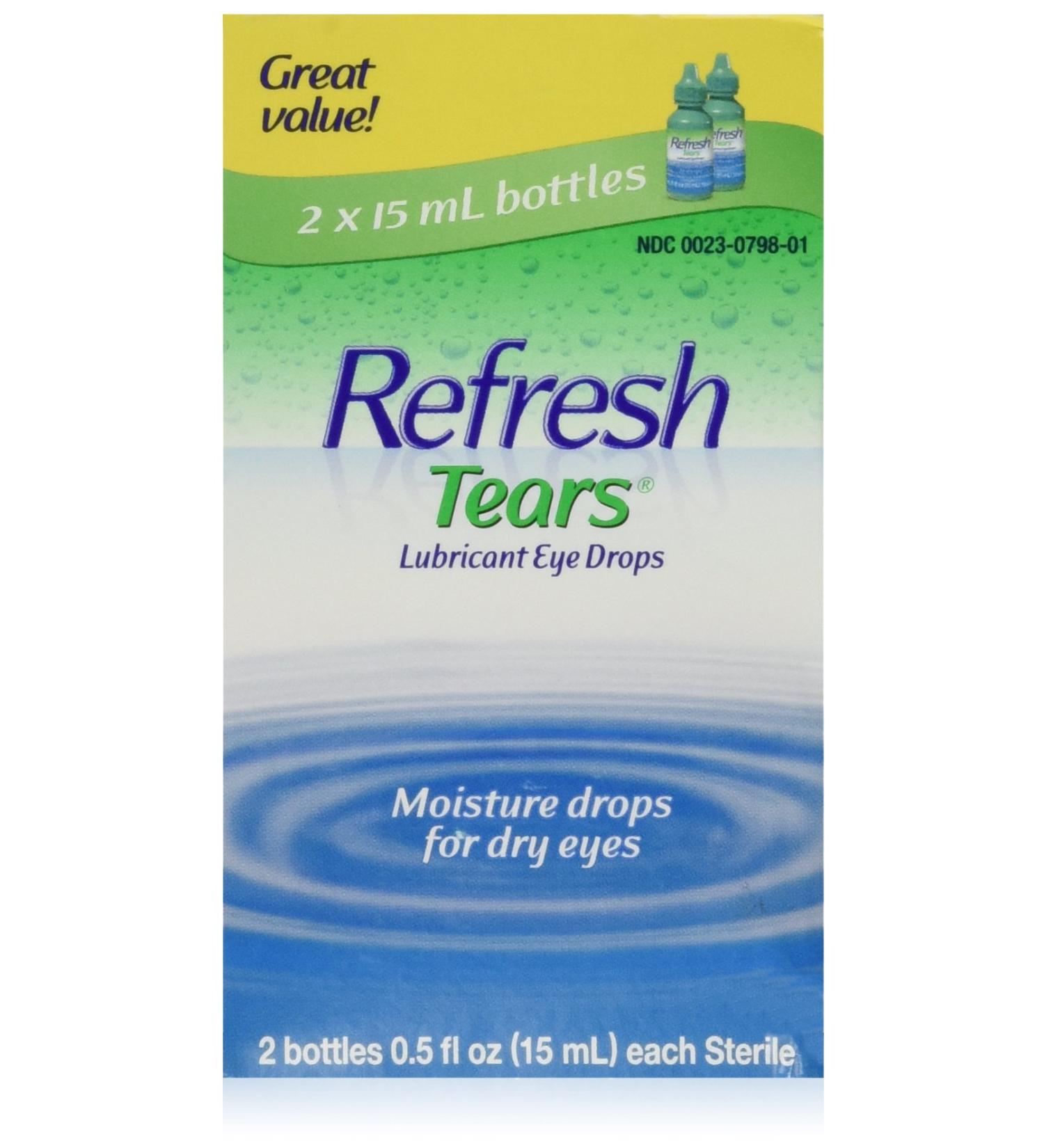 REFRESH TEARS Lubricant Eye Drops 0.5% 15 ml (2 Pack) - Soothing Relief for Dry Eyes - Fast Shipping Worldwide - Buy Online on GoSupps.com