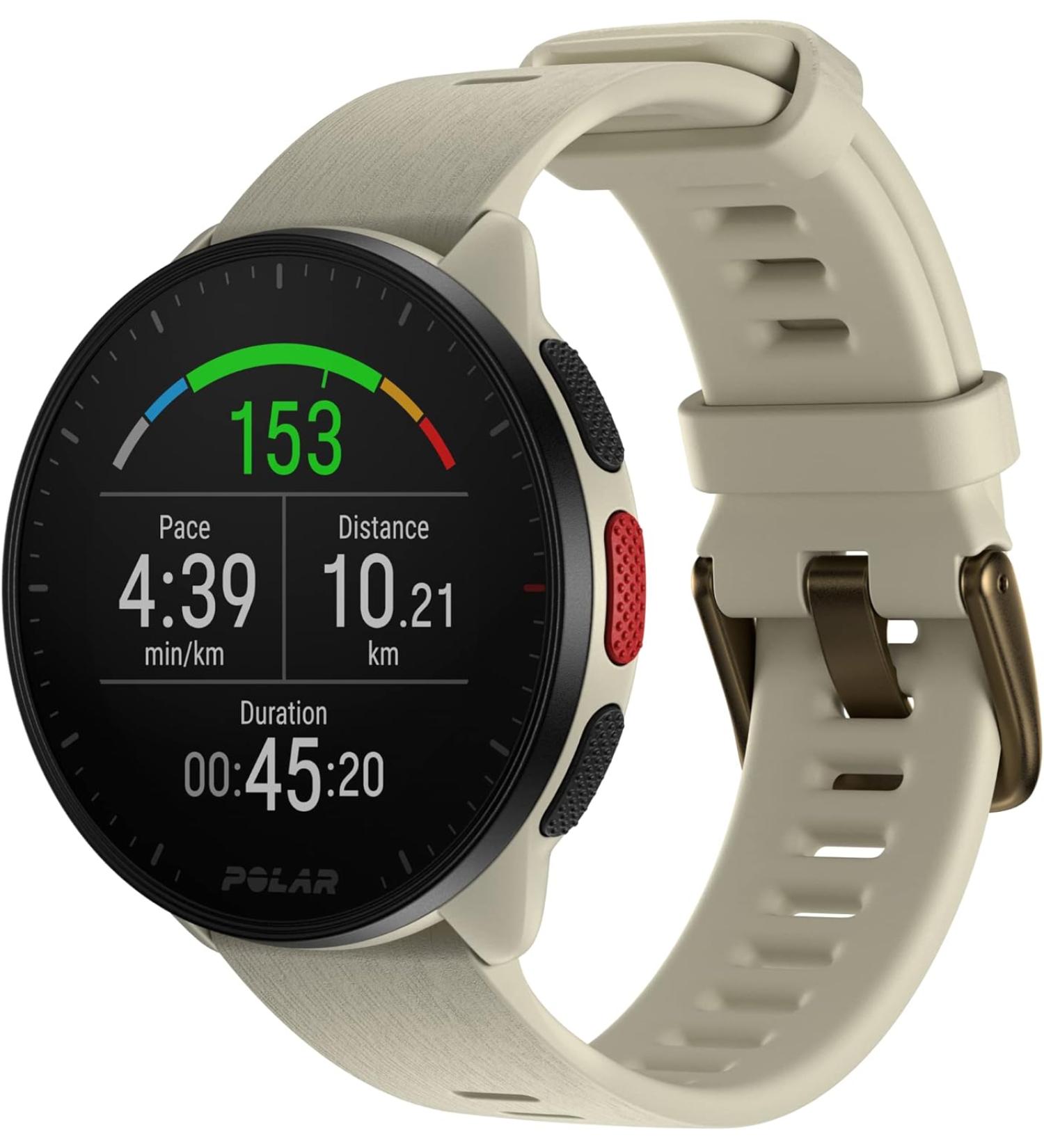 Polar Pacer GPS Running Watch - High-Speed Processor, Ultra-Light Design, Bright Display - Black S-L - Buy Online on GoSupps.com