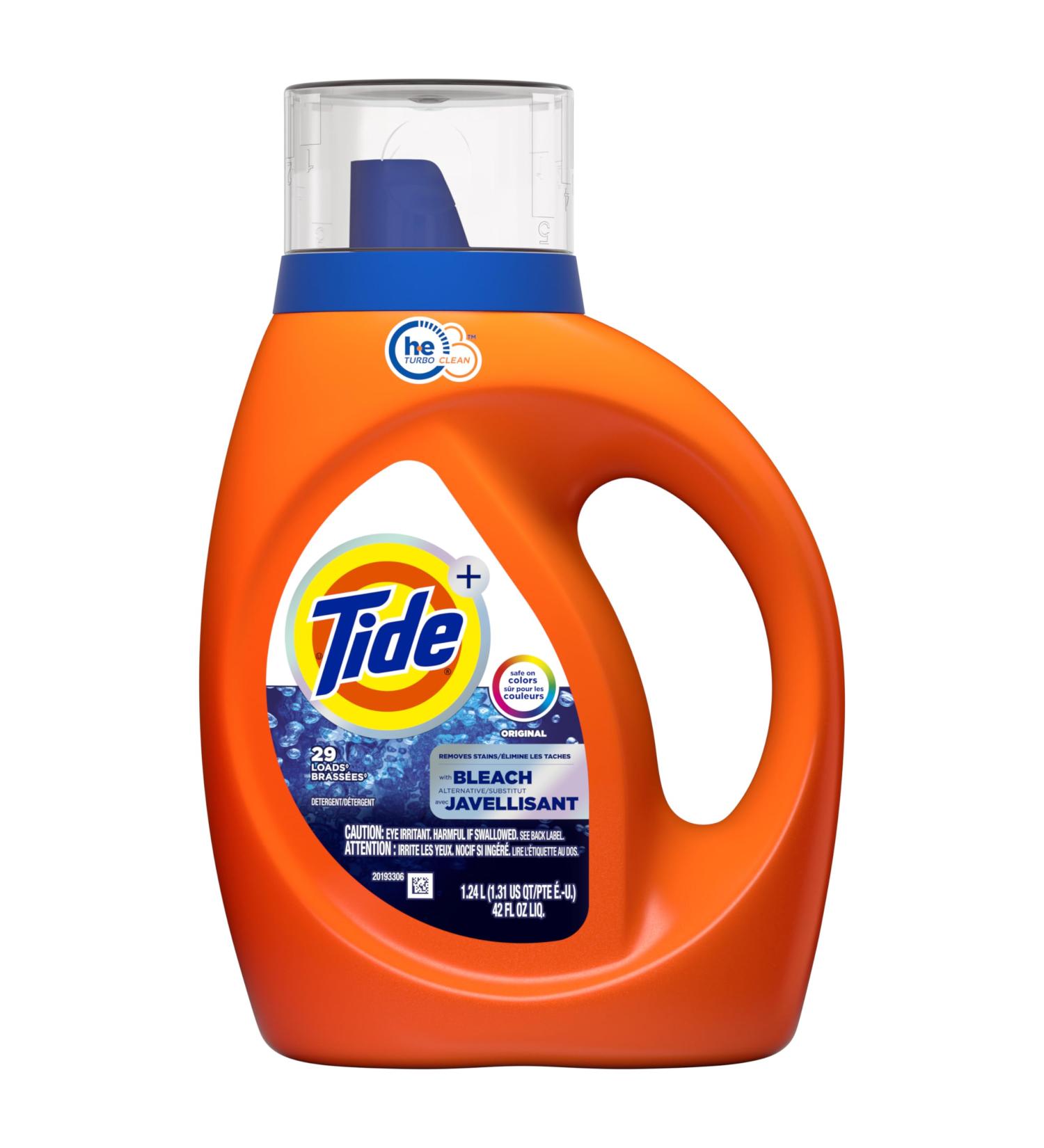 Tide Bleach Alternative Liquid Laundry Detergent Original 42 fl oz 29 loads HE Compatible Original 1.24 l (Pack of 1) - Buy Online on GoSupps.com