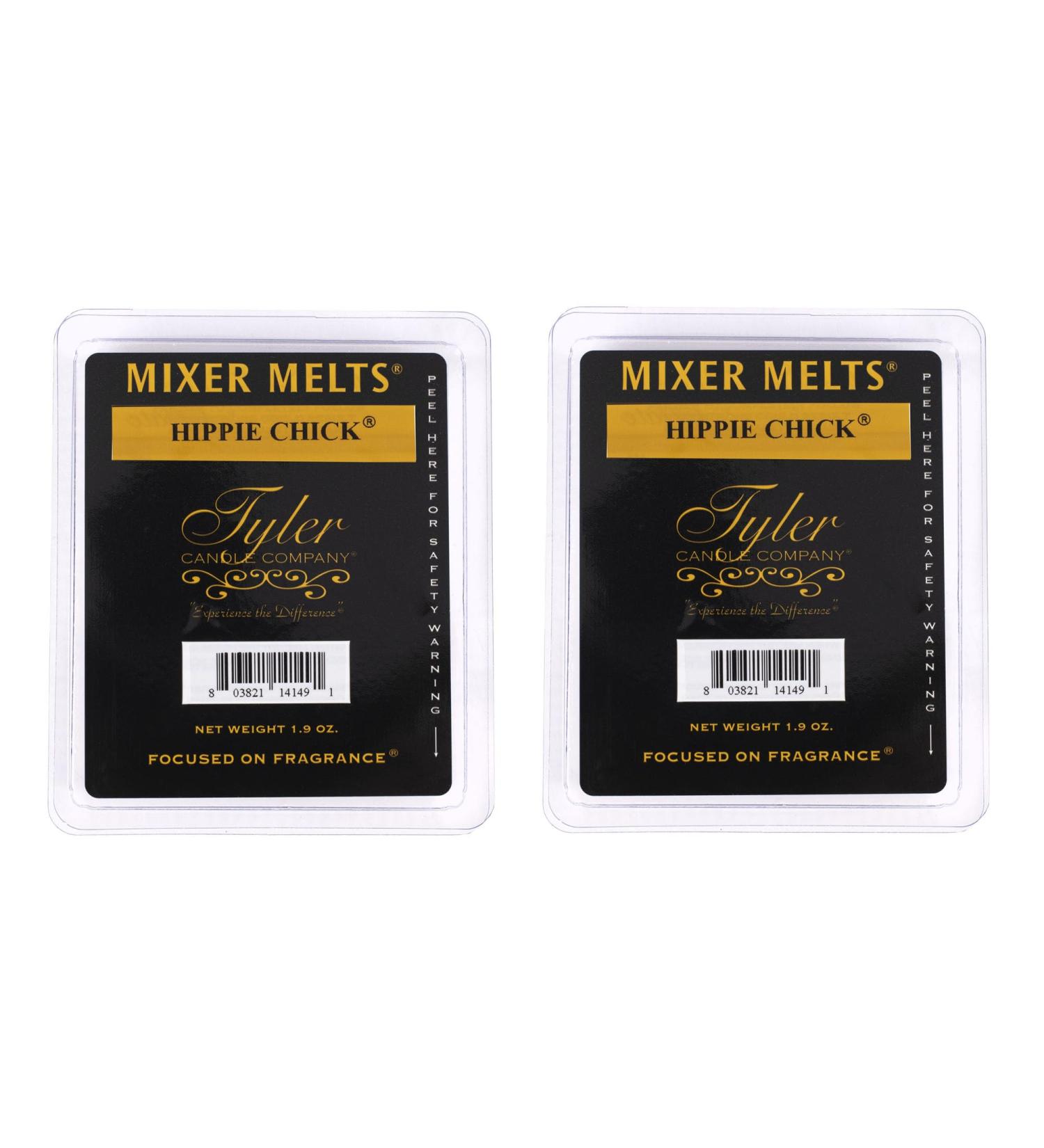 Tyler Candle Company Hippie Chick 1.9 Ounce Scented Mixer Wax Melt Cubes for Tart Burner Pack of 2