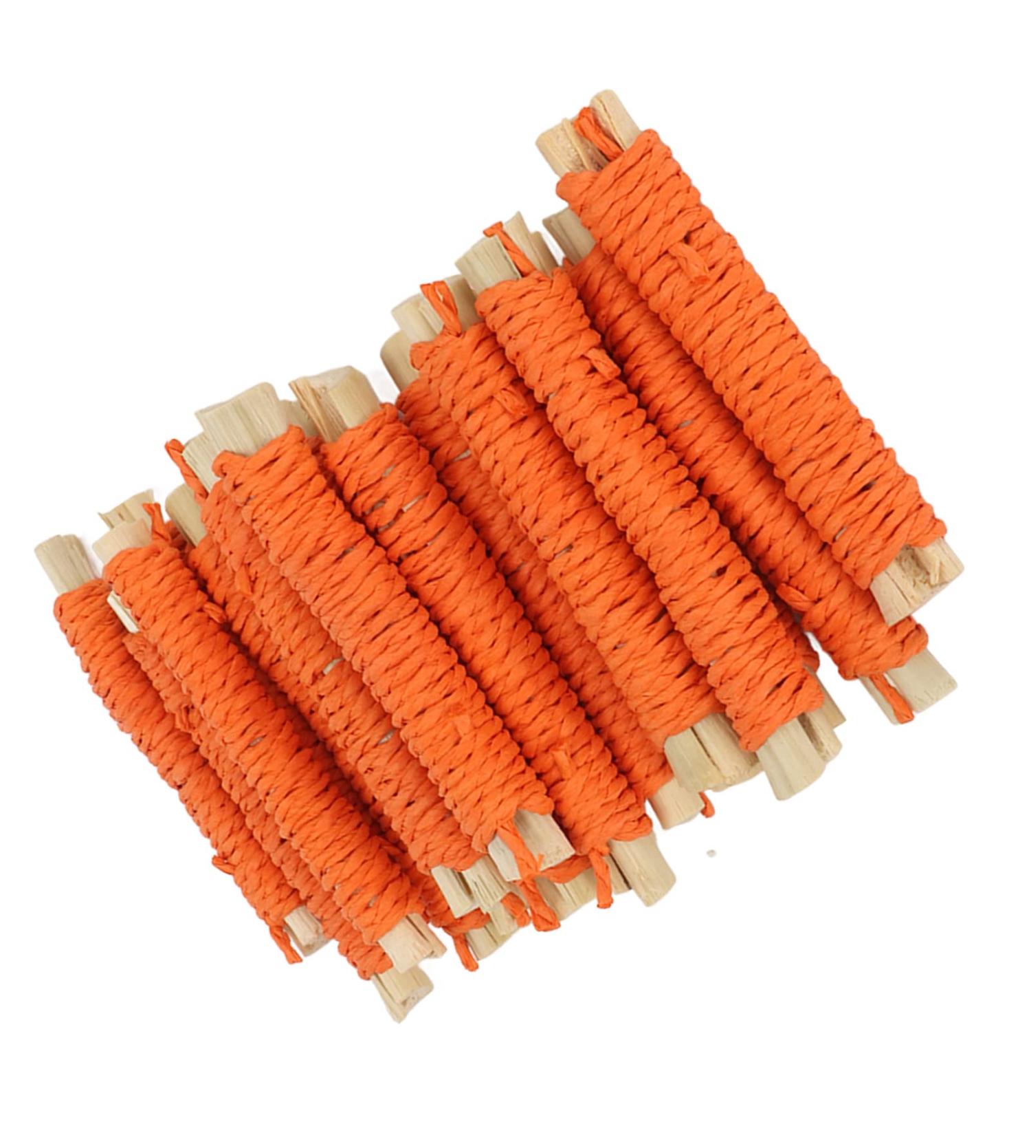 Pet Sweet Bamboo Sticks Rabbit Molar Sticks Promote Digestion 20pcs for Guinea Pig (Orange) - Buy Online on GoSupps.com