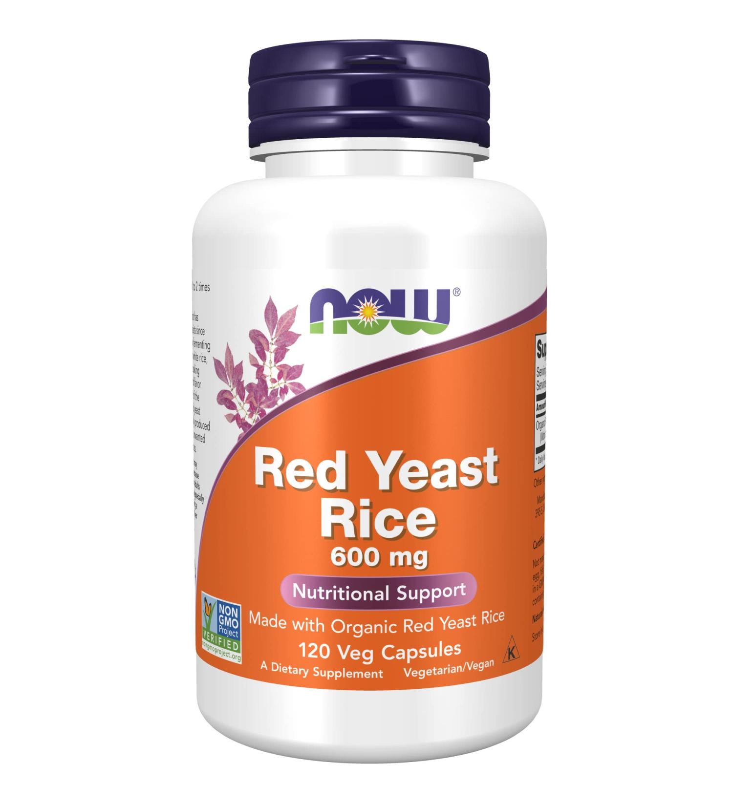 Now Foods Red Yeast Rice 600 mg 120 Veg Capsules - Buy Online on GoSupps.com