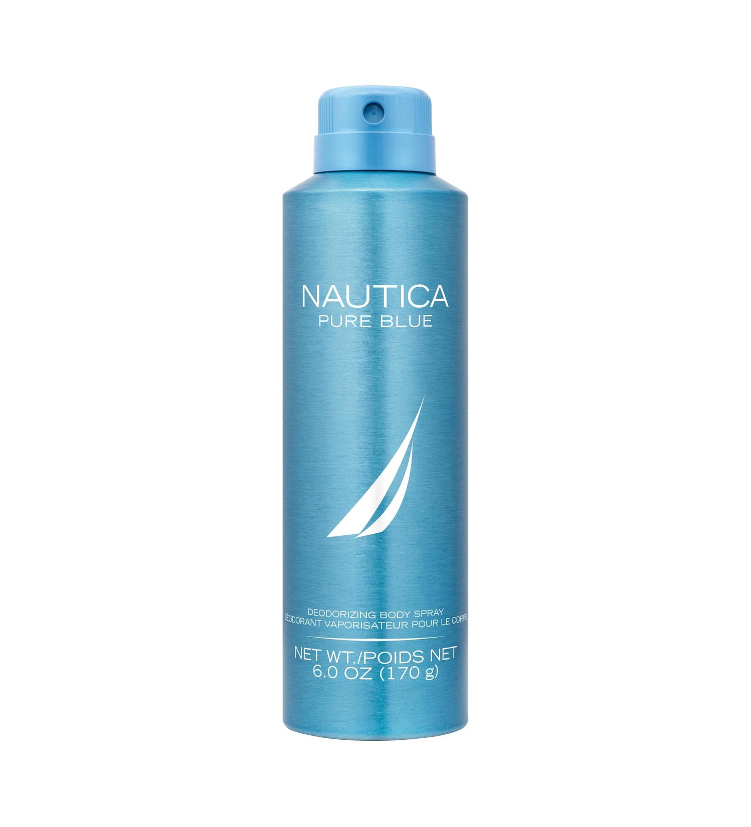 Nautica Pure Blue Deo Body Spray 6 fl oz (Pack of 1) Notes of Eucalyptus Leather and Vanilla Men's Fragrance Long Lasting Everyday Fragrance - Buy Online on GoSupps.com