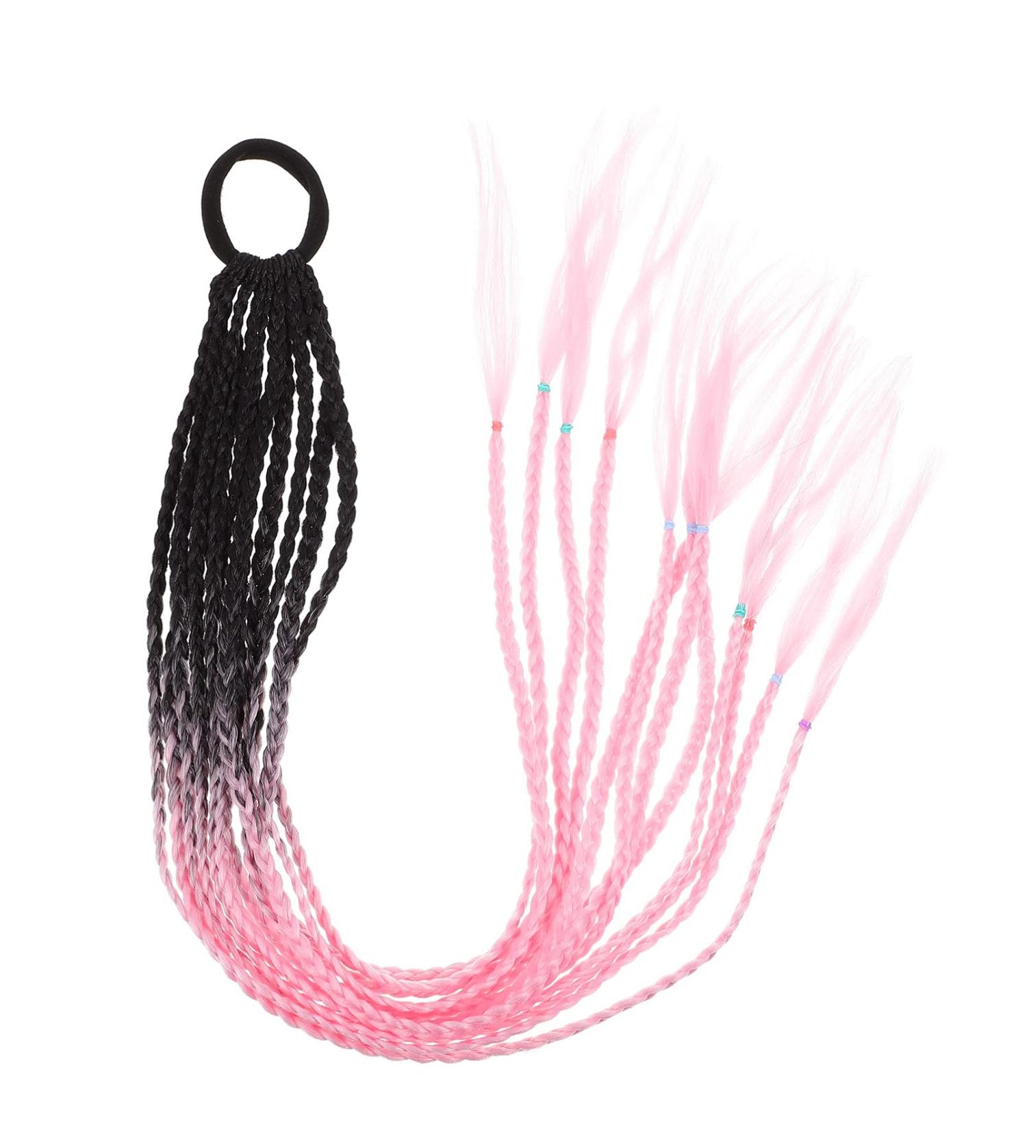 Lurrose Womens Wigs Crochet Hair Braids Goddess Faux Crochet Hair Synthetic Braiding Hair Extensions Hair Prelooped Crochet Braids for Black Women Black Spring Decor Black Pink - Buy Online on GoSupps.com