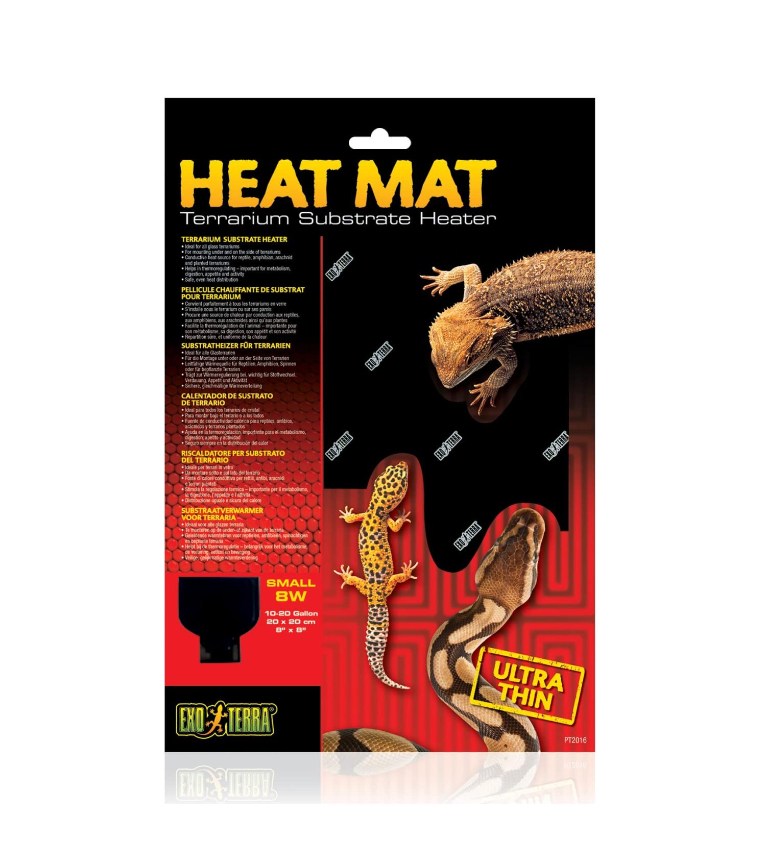 Exo Terra Heat Mat 8 W 8" x 8" multi-color 8" x 8" - Buy Online on GoSupps.com