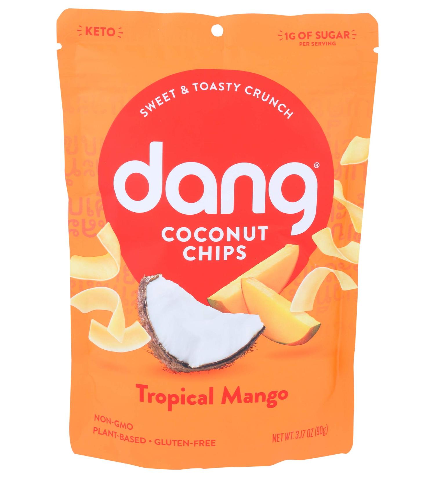 Dang Coconut Chips Tropical Mango - 3.17 oz Snack | Healthy, Delicious & Crunchy - Buy Online on GoSupps.com