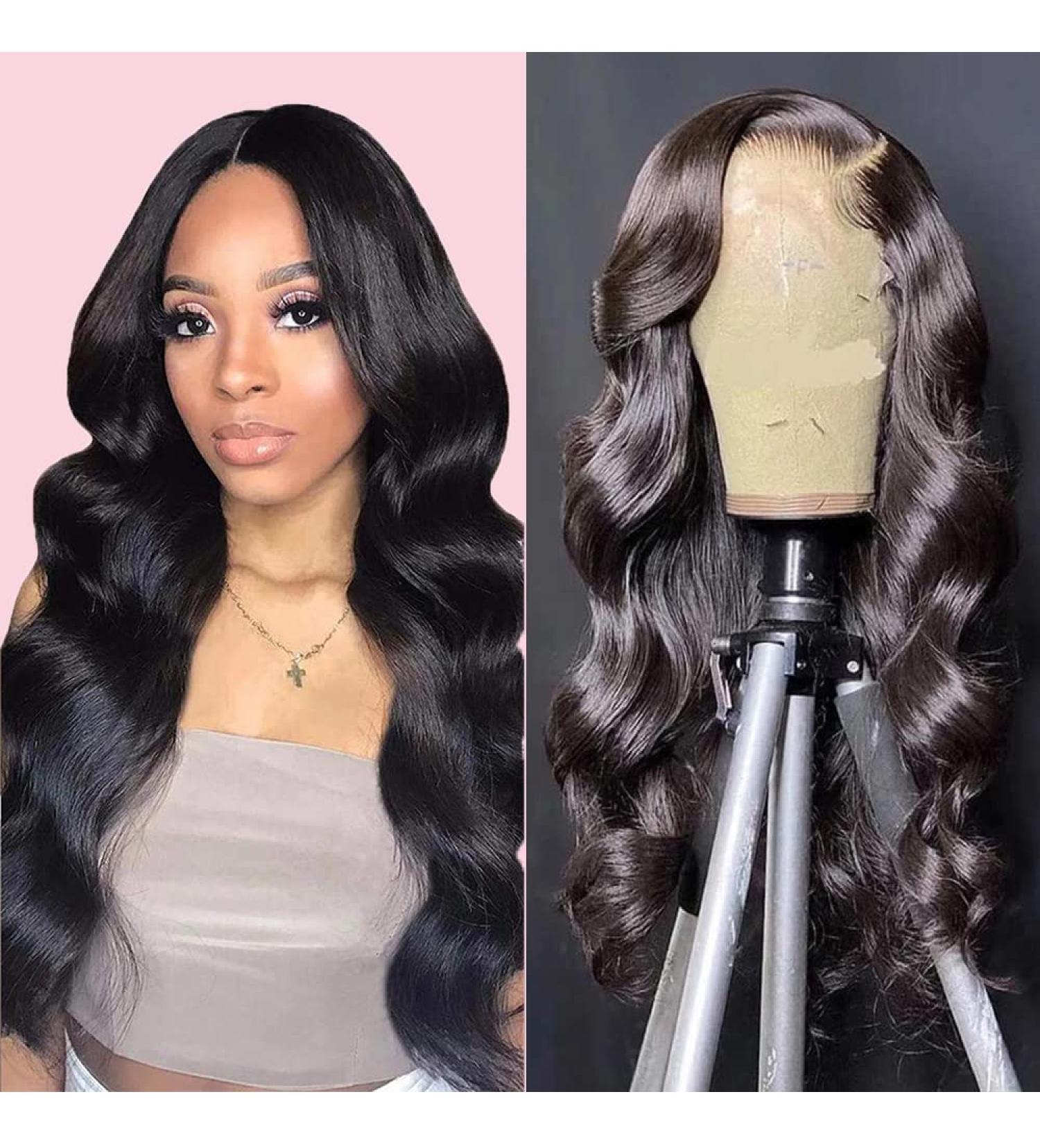 BELEXTENS 24 Inch Body Wave Lace Front Human Hair Wig - Pre Plucked, 180% Density, Brazilian Virgin Hair, Transparent Lace Frontal for Black Women - 24 Inch Body Wave - Buy Online on GoSupps.com