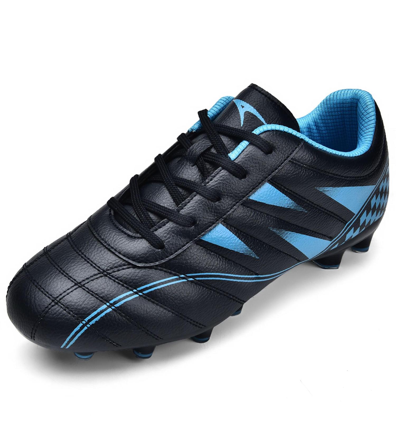 Buy Littleplum Kids Football Boots - Outdoor Athletic Soccer Shoes in Black/Blue (EU 36) | Top Quality & International Shipping - Buy Online on GoSupps.com