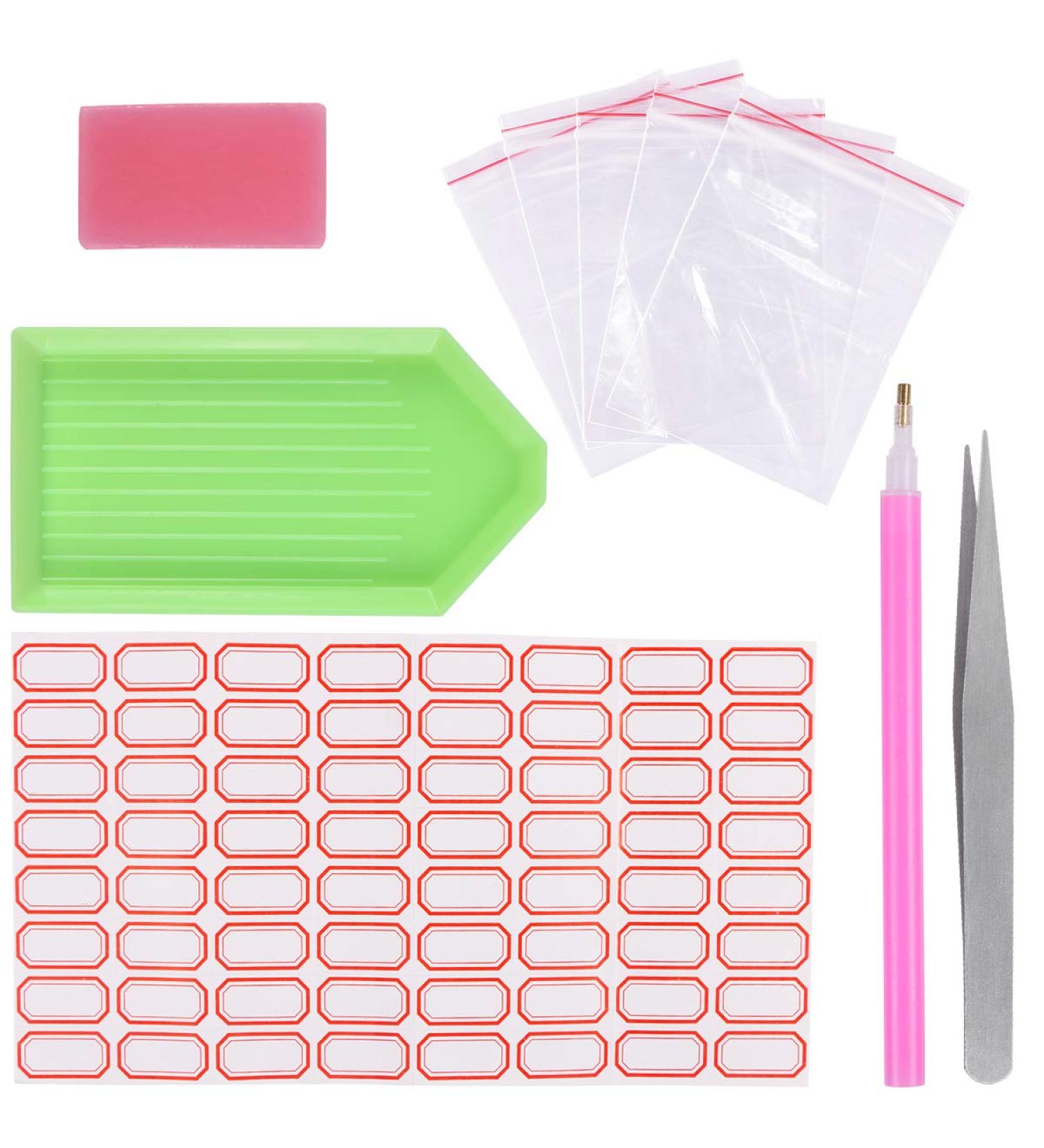 Teqooza Diamond Painting Tools Set - 10pcs Kit for 5D Diamond Cross Stitch DIY, Diamond Stitch Pen Included - Buy Online on GoSupps.com