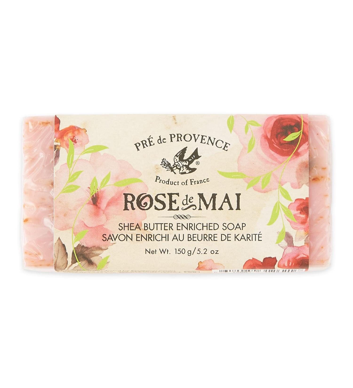 Pre de Provence Rose de Mai Soap Bar 150g - Nourishing, Hydrating, and Cleansing - Buy Online on GoSupps.com